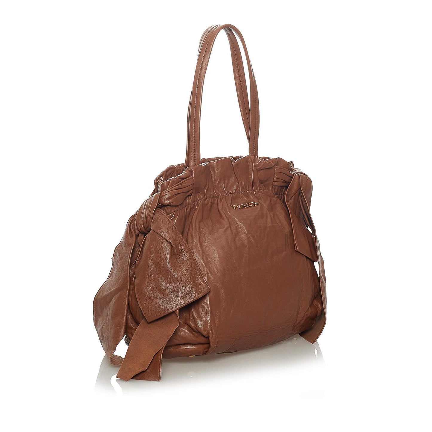 Prada Bow Nappa Satchel Shg Leather Satchel Bag