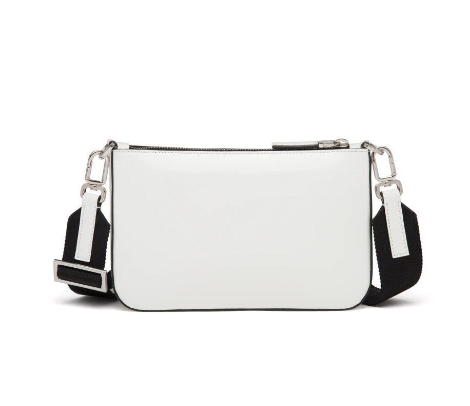 Brushed Shoulder Bag Leather White