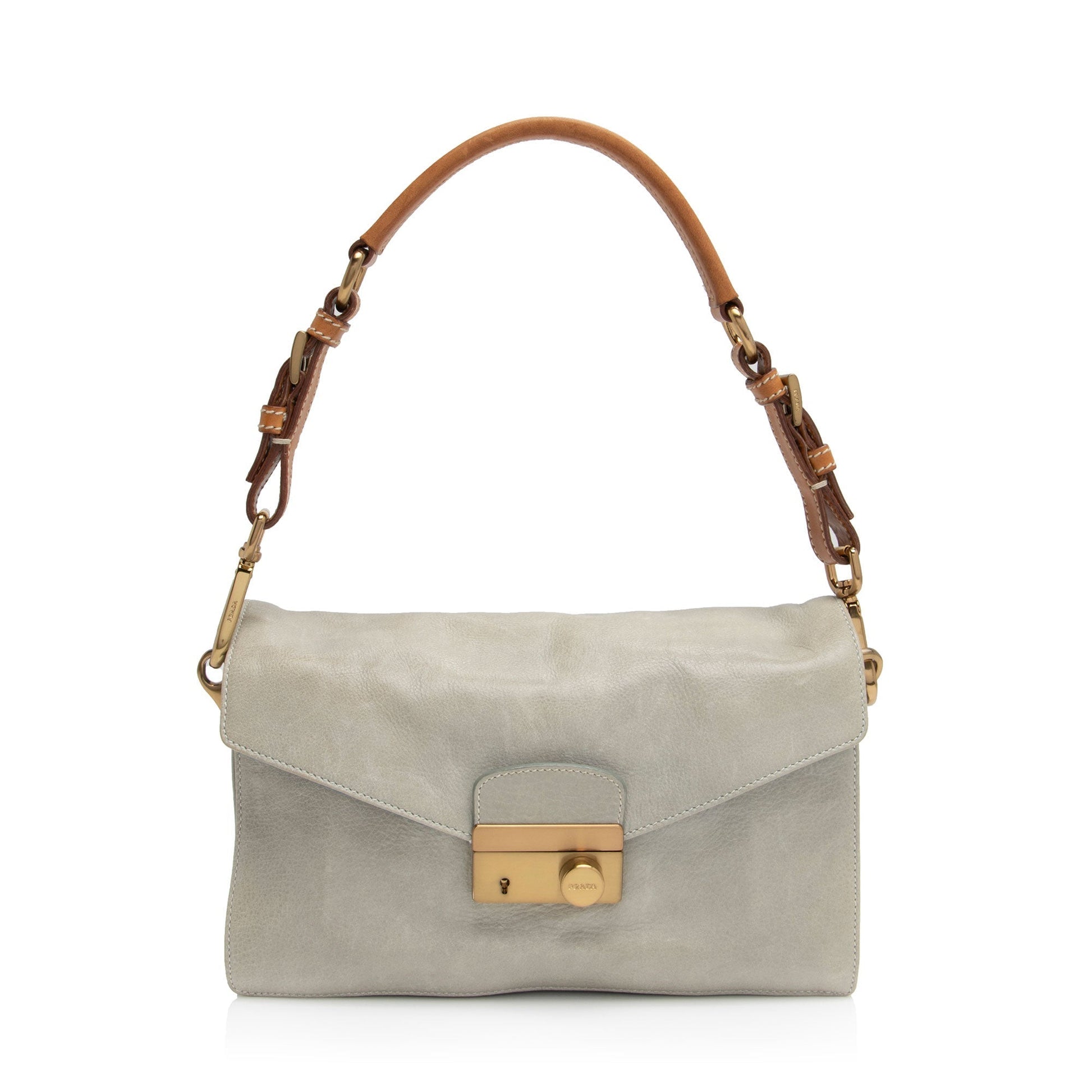 Prada Buffalo Sound Padlock Shoulder Bag Shf 9Xfle4 Flap