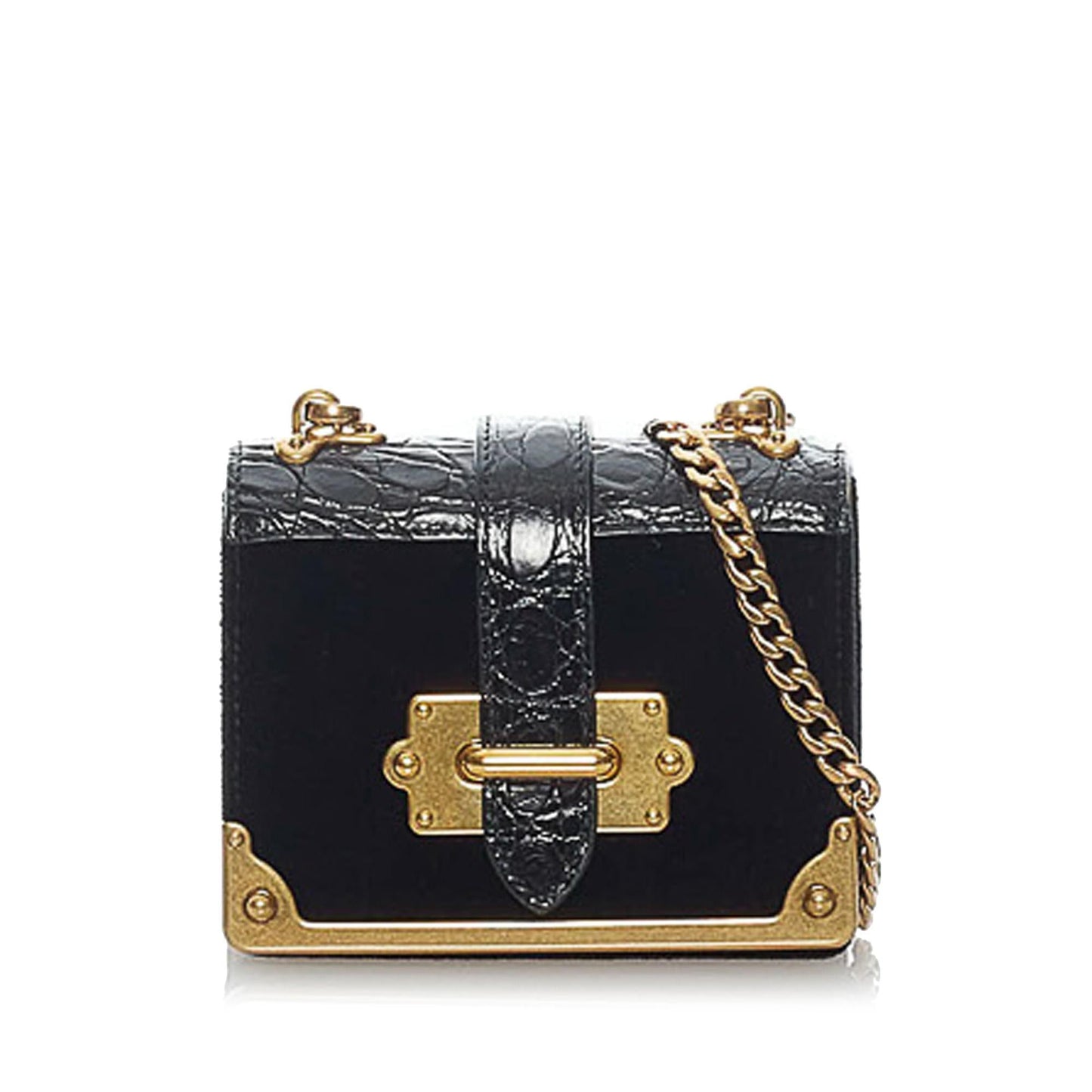 Prada Cahier Crossbody Bag Shg Leather