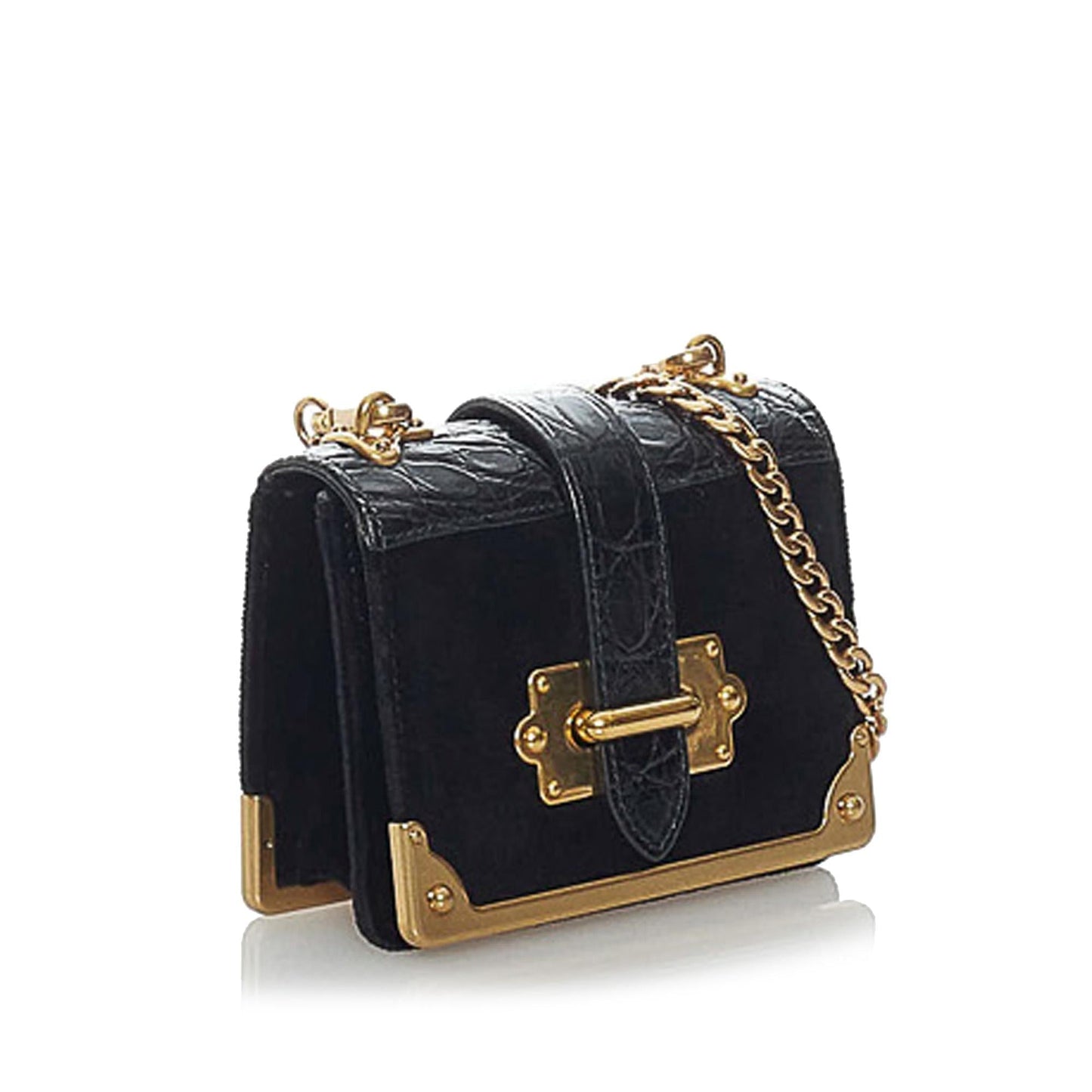 Prada Cahier Crossbody Bag Shg Leather