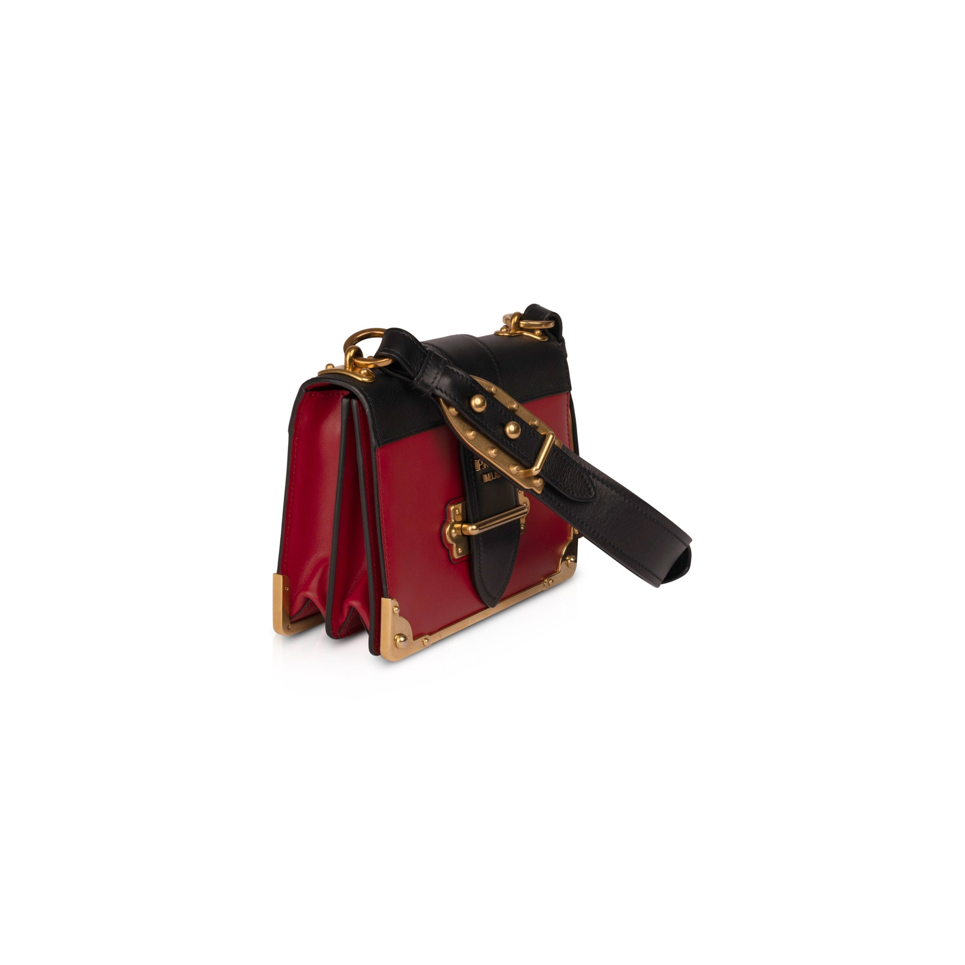 Prada Cahier Shoulder Bag Leather