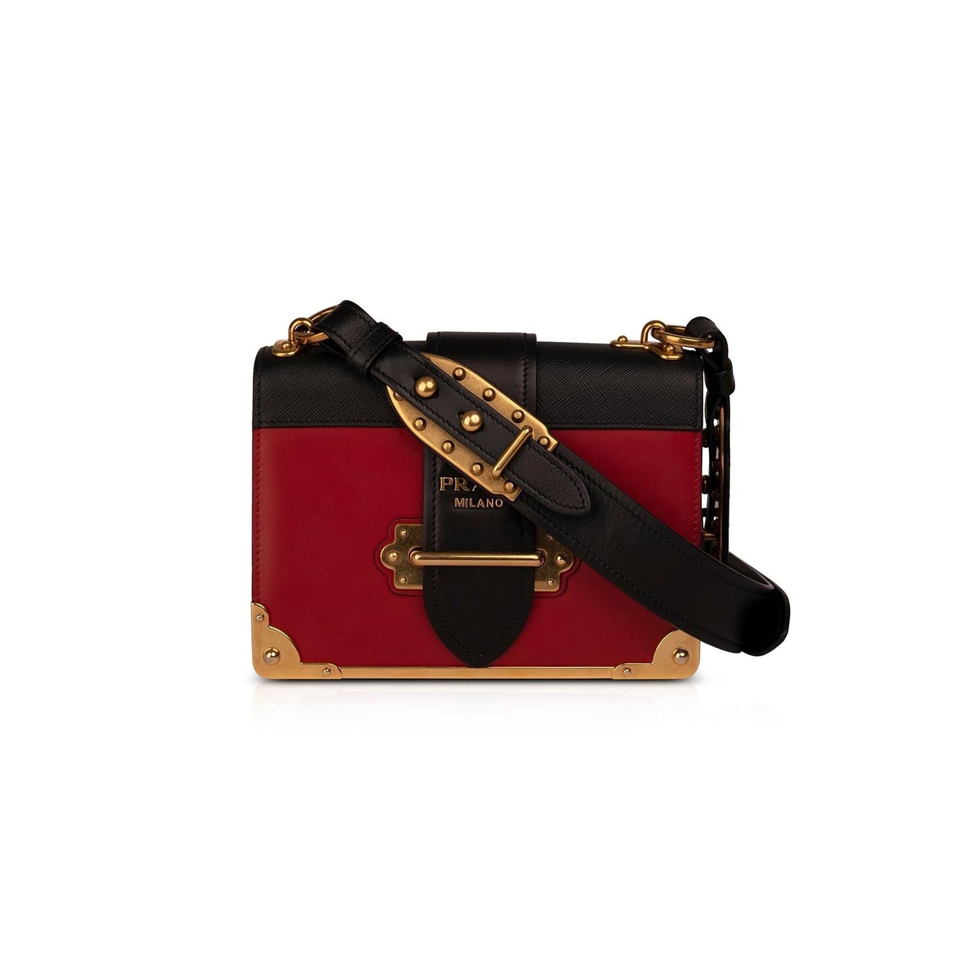 Prada Cahier Shoulder Bag Leather
