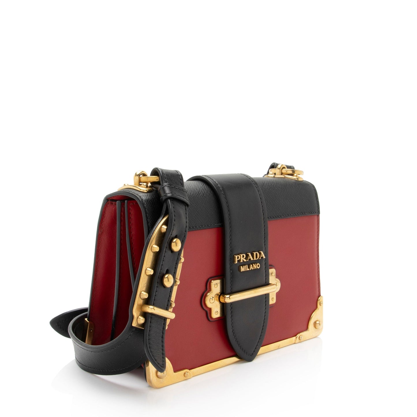 Prada Calfskin Cahier Shoulder Bag Shf I9M1Ff