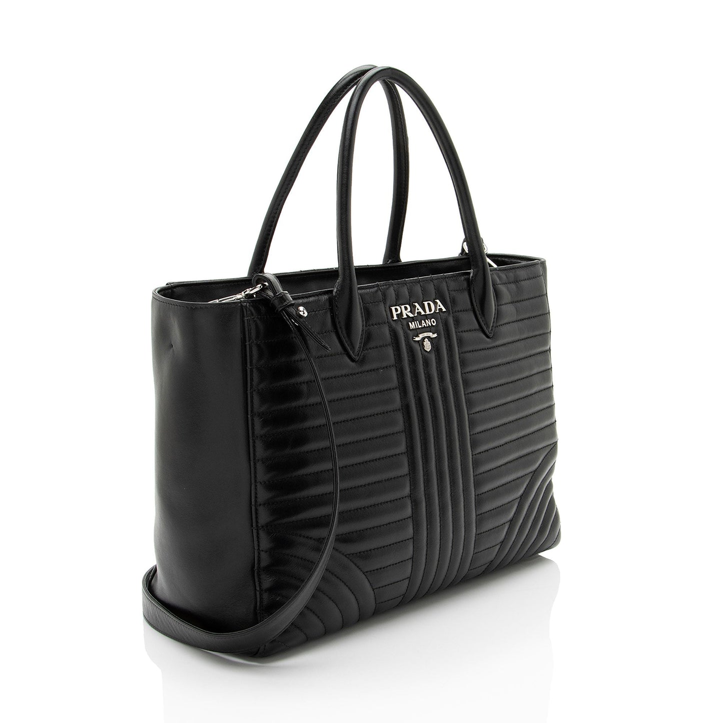 Prada Calfskin Diagramme Tote Tote Bag Calfskin Diagramme Tote