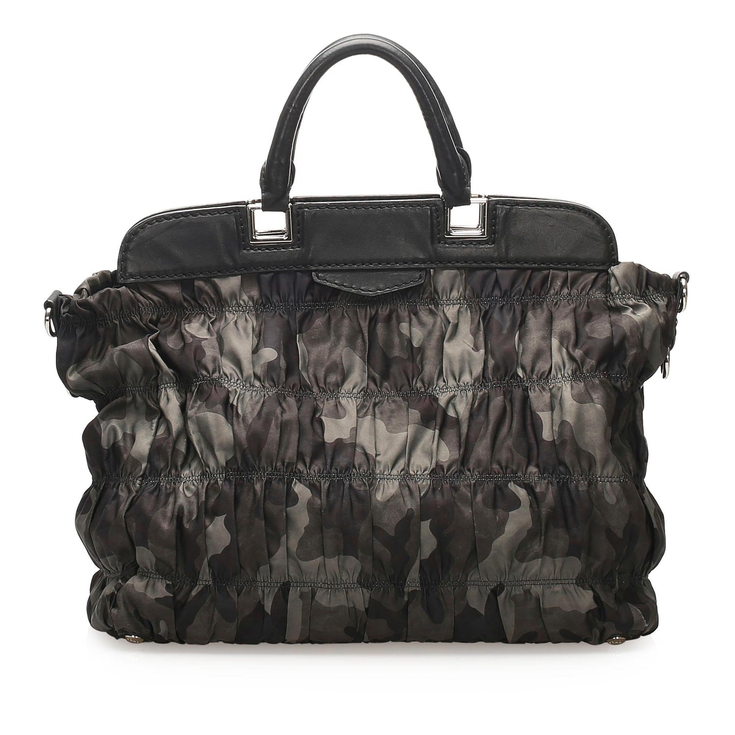 Prada Camouflage Gaufre Tessuto Tote Bag Shg