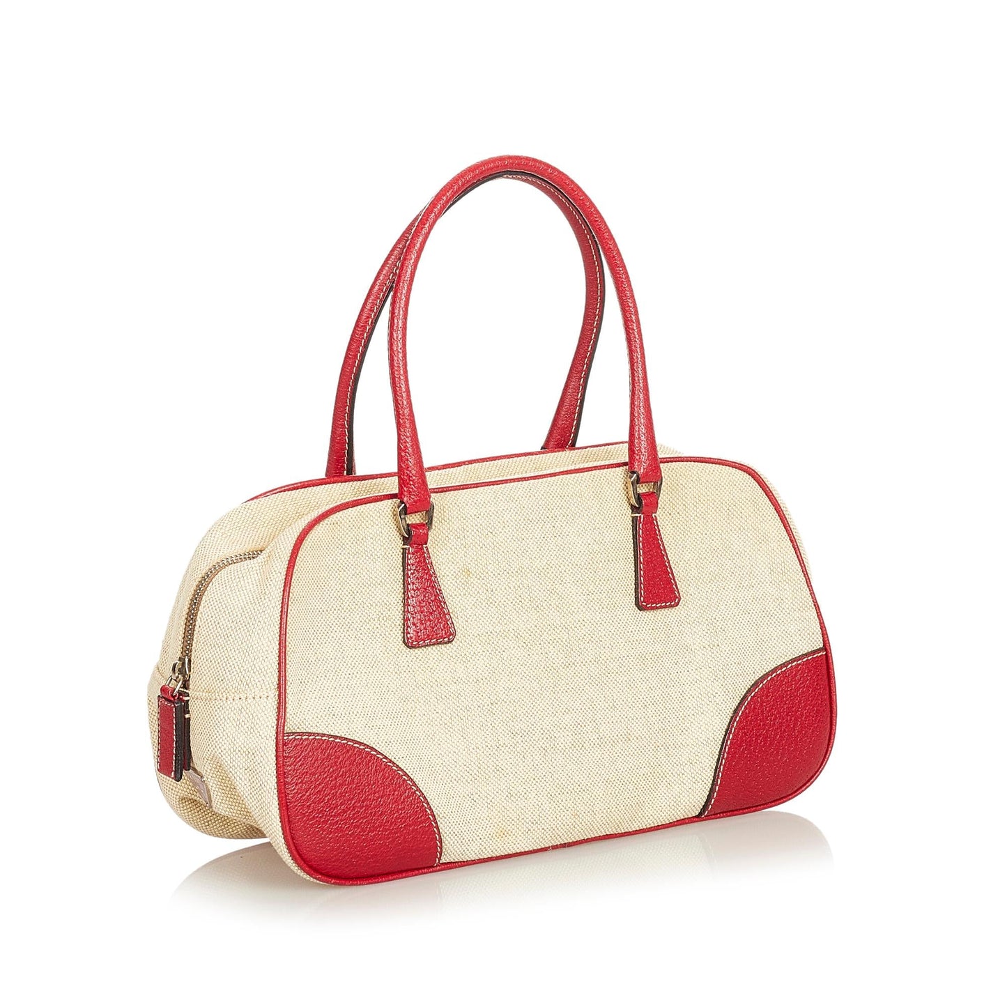 Prada Canapa Bauletto Handbag Shg Satchel Bag