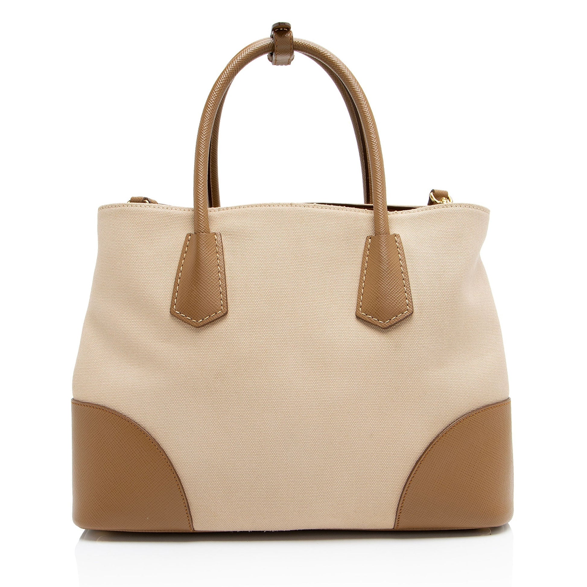 Prada Canapa Calfskin City Tote Tote Bag