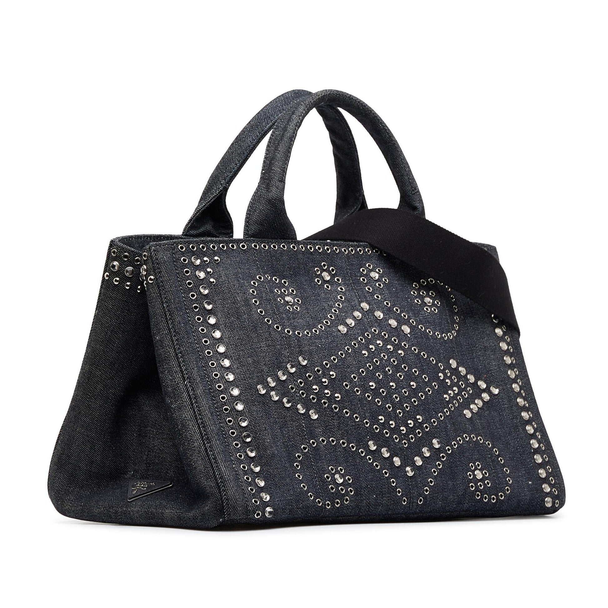 Prada Canapa Jeweled Satchel Shg Vcmwnw Satchel Bag