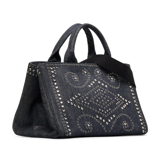 Prada Canapa Jeweled Satchel Shg Vcmwnw Satchel Bag