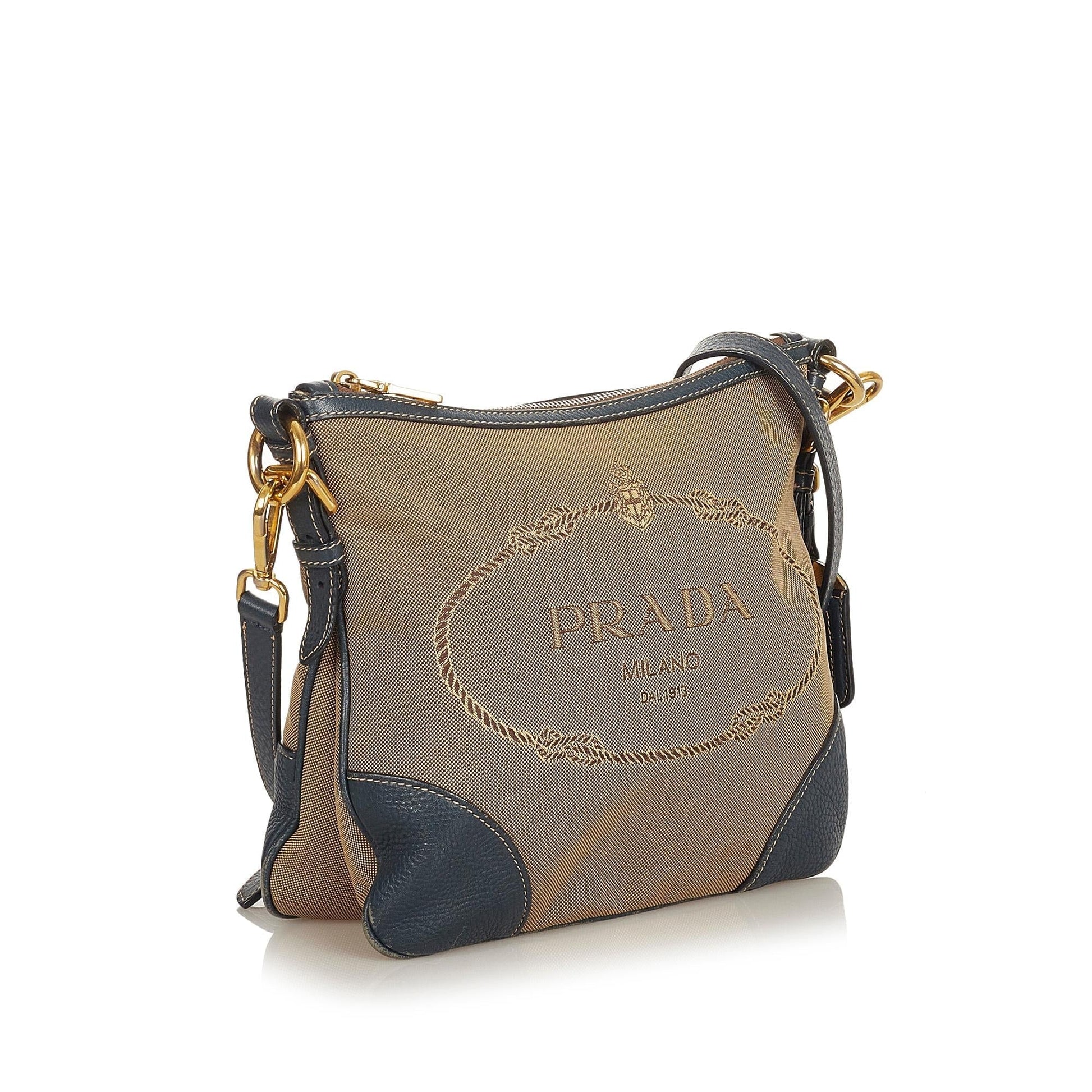Prada Canapa Crossbody Bag Shg Canvas Logo