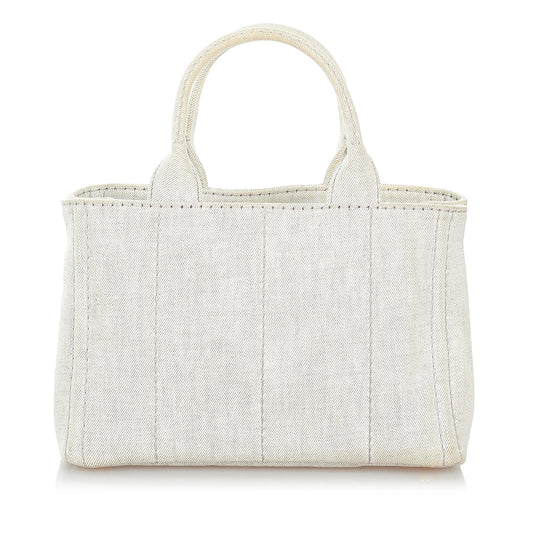 Prada Canapa Handbag Shg Canvas Logo Satchel Bag Handbag Shg 27161