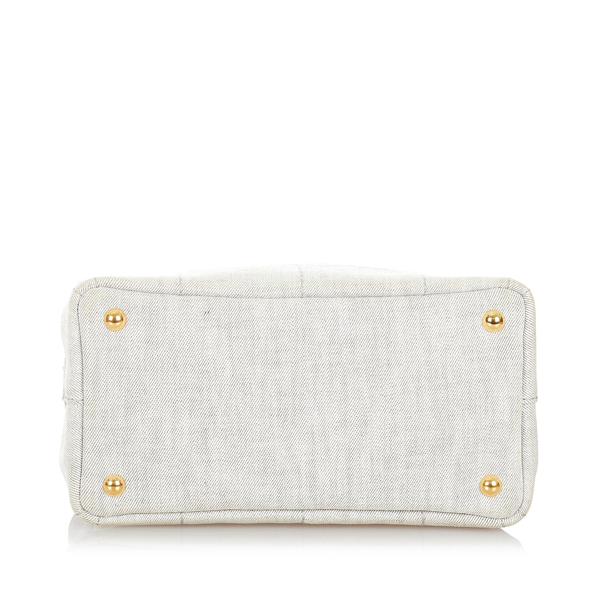 Prada Canapa Handbag Shg Canvas Logo Satchel Bag Handbag Shg 27161