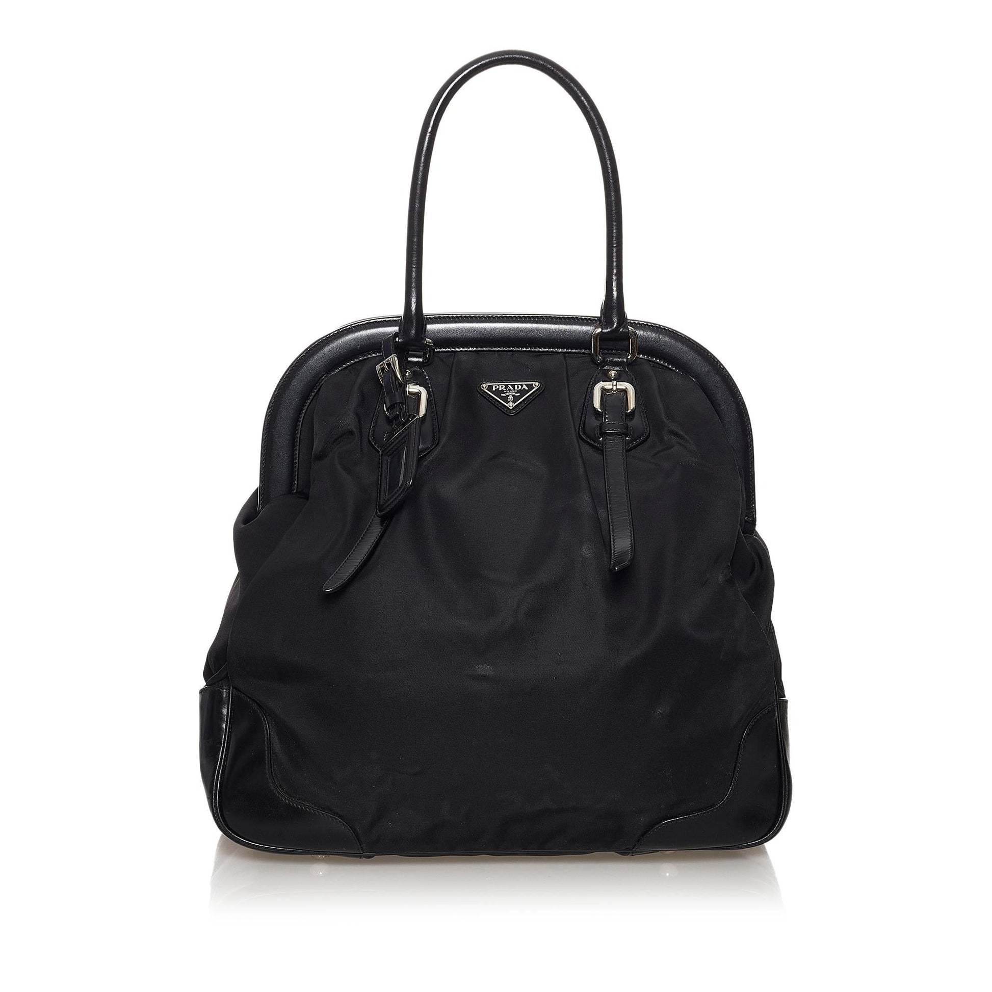 Prada Canapa Handbag Shg Canvas Logo Satchel Bag Handbag Shg 30677