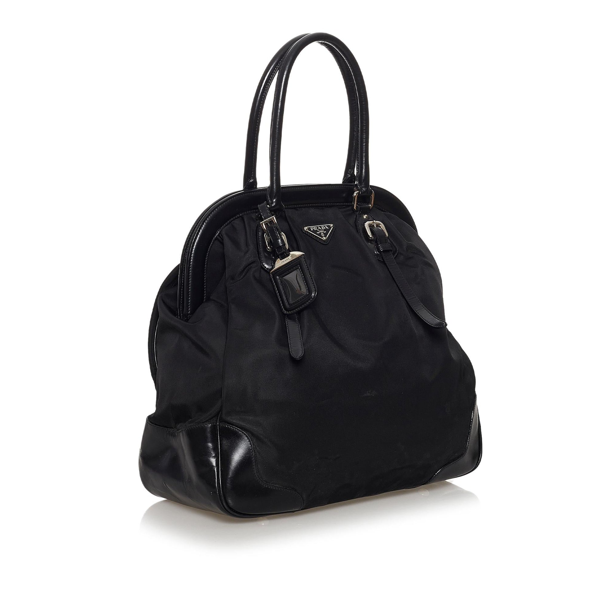 Prada Canapa Handbag Shg Canvas Logo Satchel Bag Handbag Shg 30677