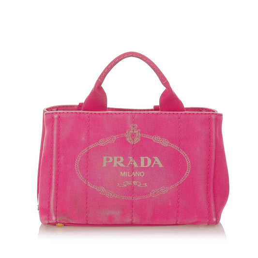 Chanel Prada Canapa Satchel Shg Canvas Logo Satchel Bag