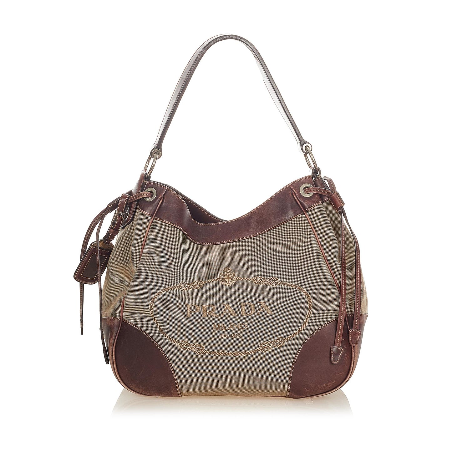Prada Canapa Shoulder Bag Shg Canvas Logo Bag Shg 25071