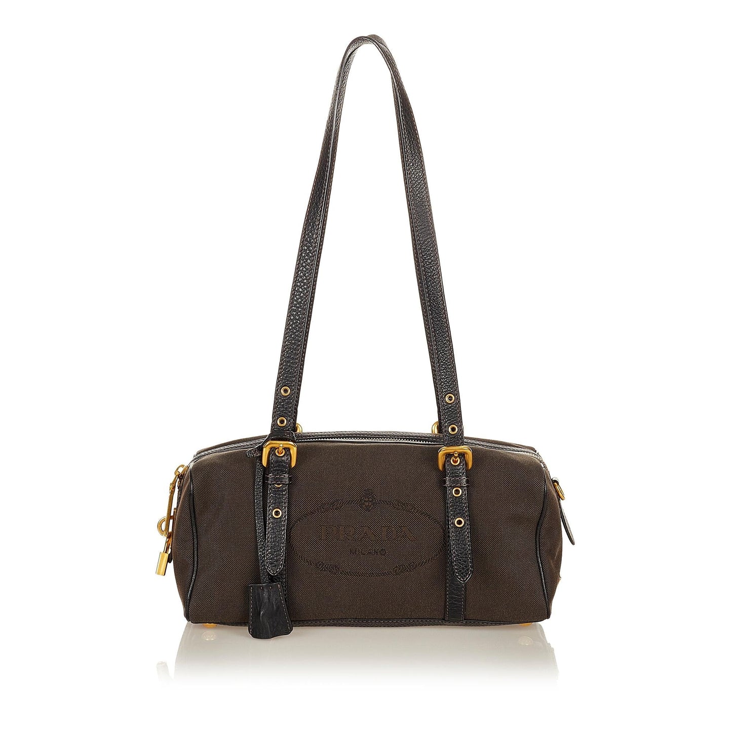 Prada Canapa Shoulder Bag Shg Canvas Logo