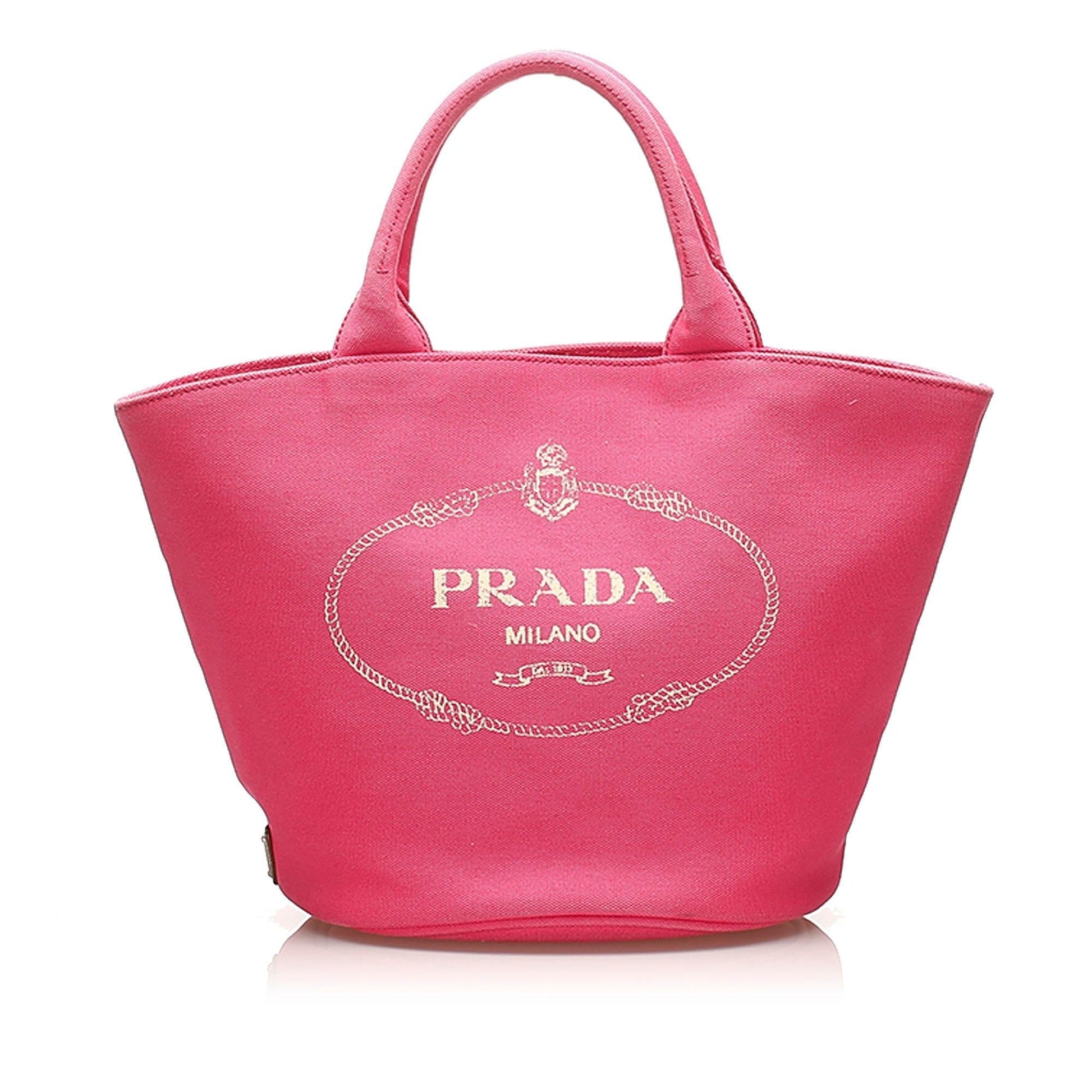 Prada Canapa Tote Bag Shg Canvas Logo Bag Shg 14397
