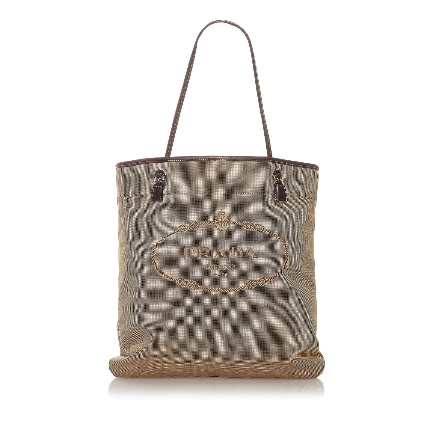Prada Canapa Tote Bag Shg Canvas Logo