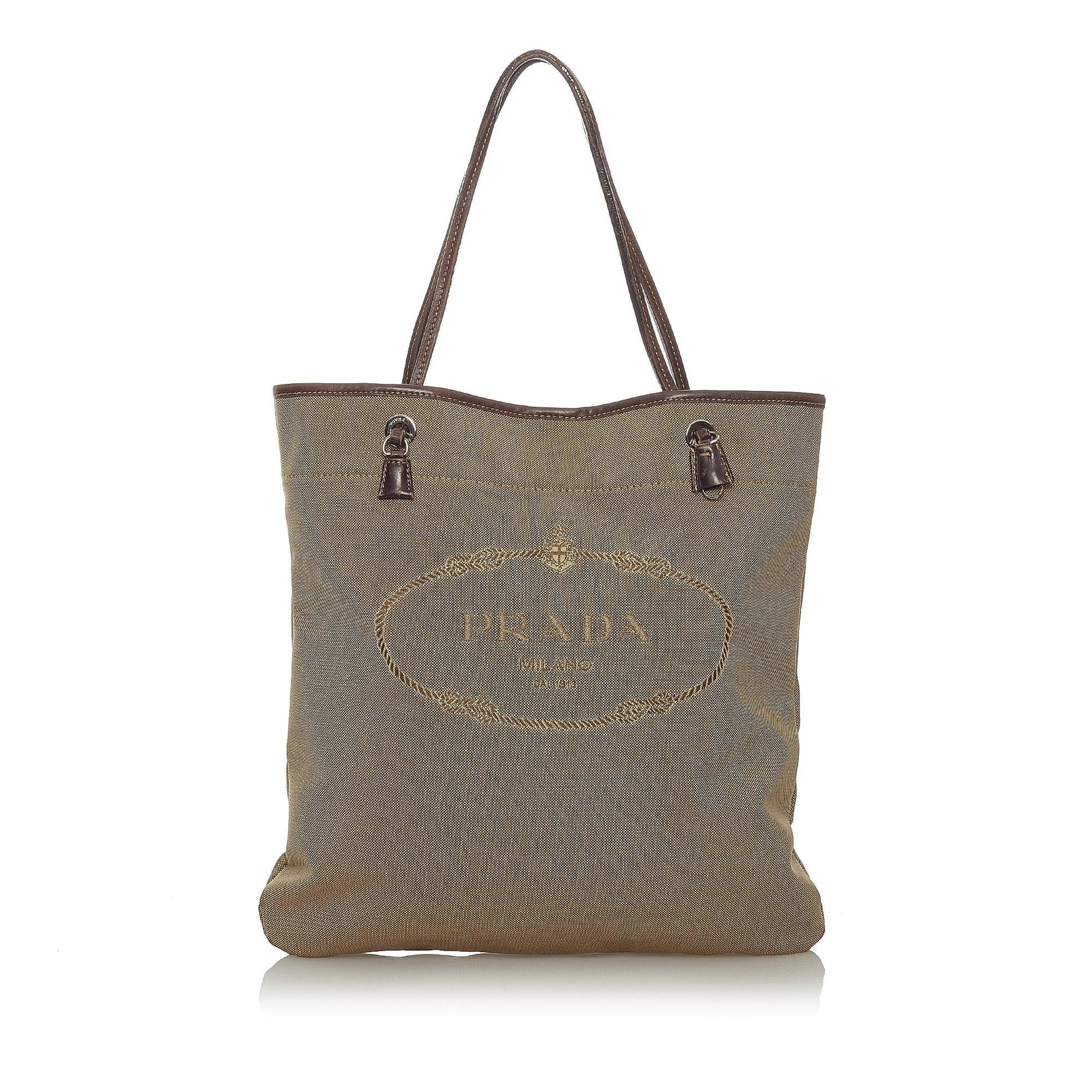 Prada Canapa Tote Bag Shg Canvas Logo Bag Shg 28733