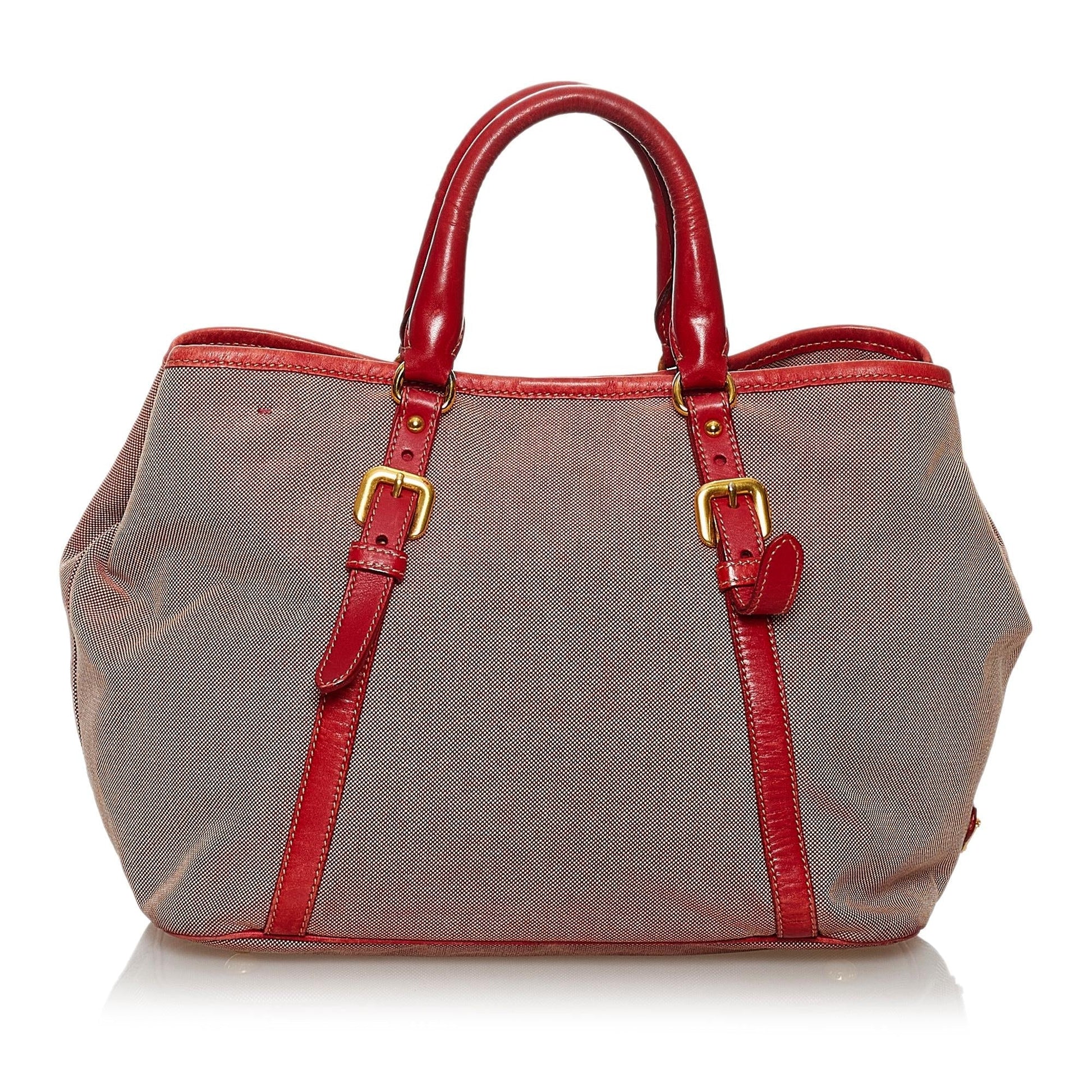 Prada Canapa Tote Bag Shg Canvas Logo Bag Shg 30601