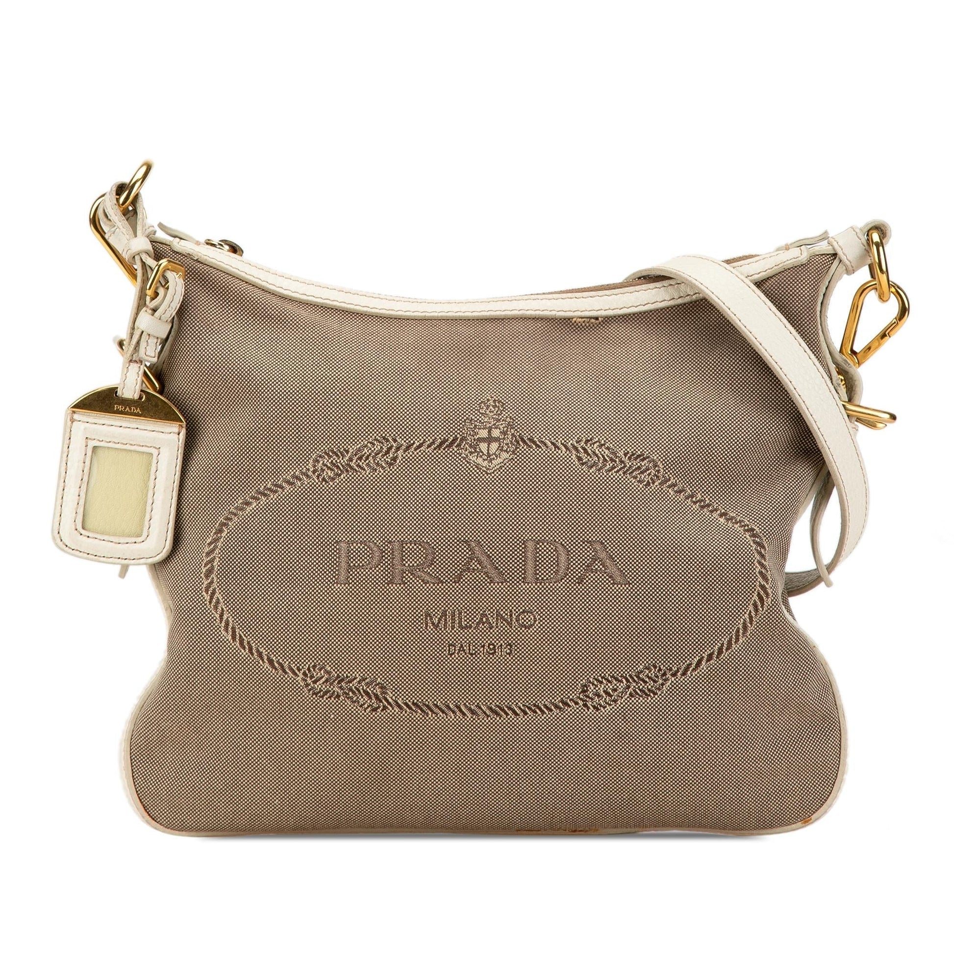 Prada Canapa Crossbody Shg Kyvawm Logo Crossbody Bag