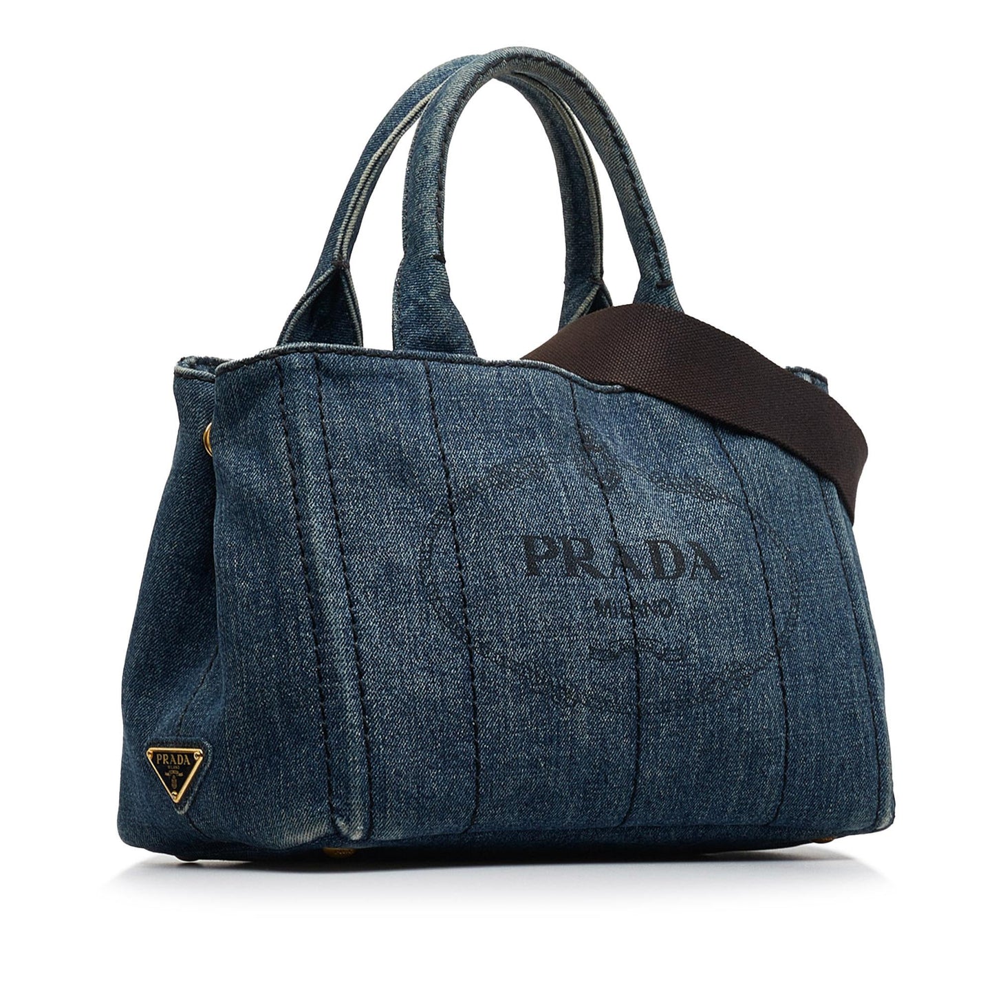 Prada Canapa Satchel Shg Wkkqcb Denim Logo Satchel Bag