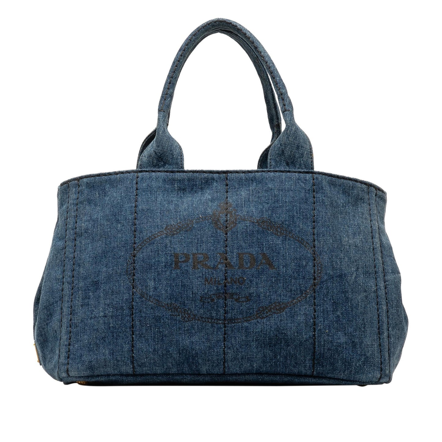 Prada Canapa Satchel Shg Eimz7I Denim Logo Satchel Bag