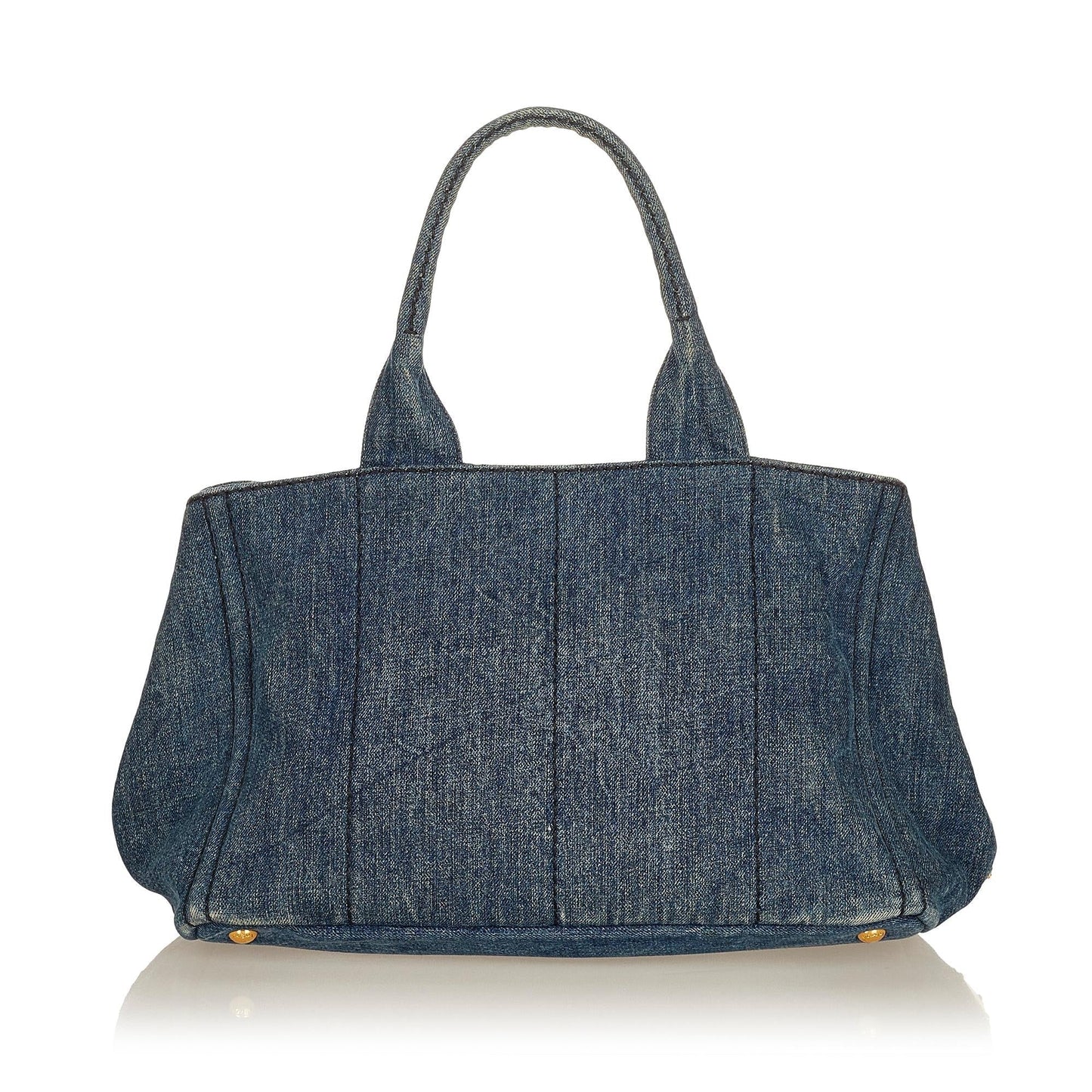 Prada Canapa Tote Bag Shg Denim Logo