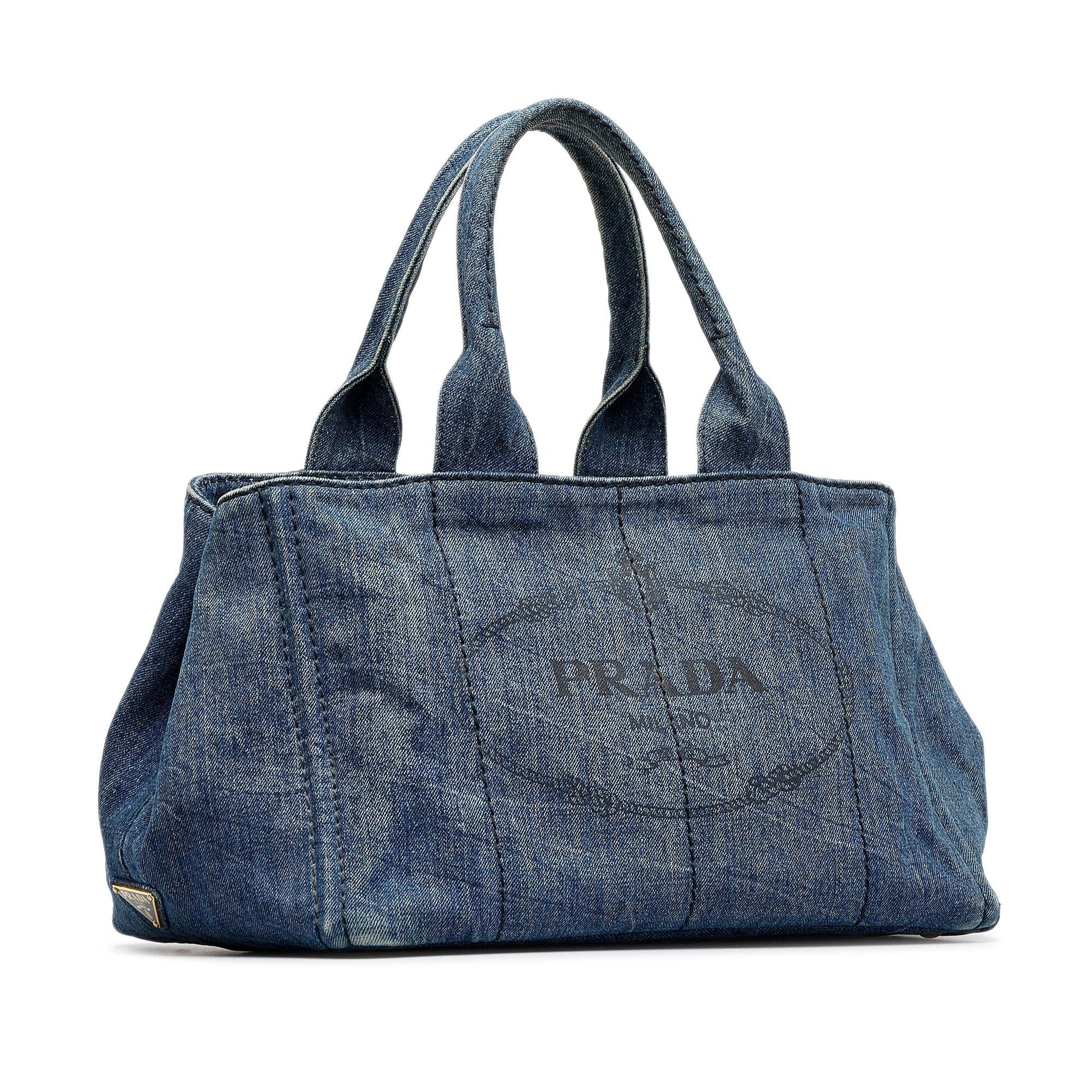 Prada Canapa Tote Shg Lzcex7 Logo Tote Bag
