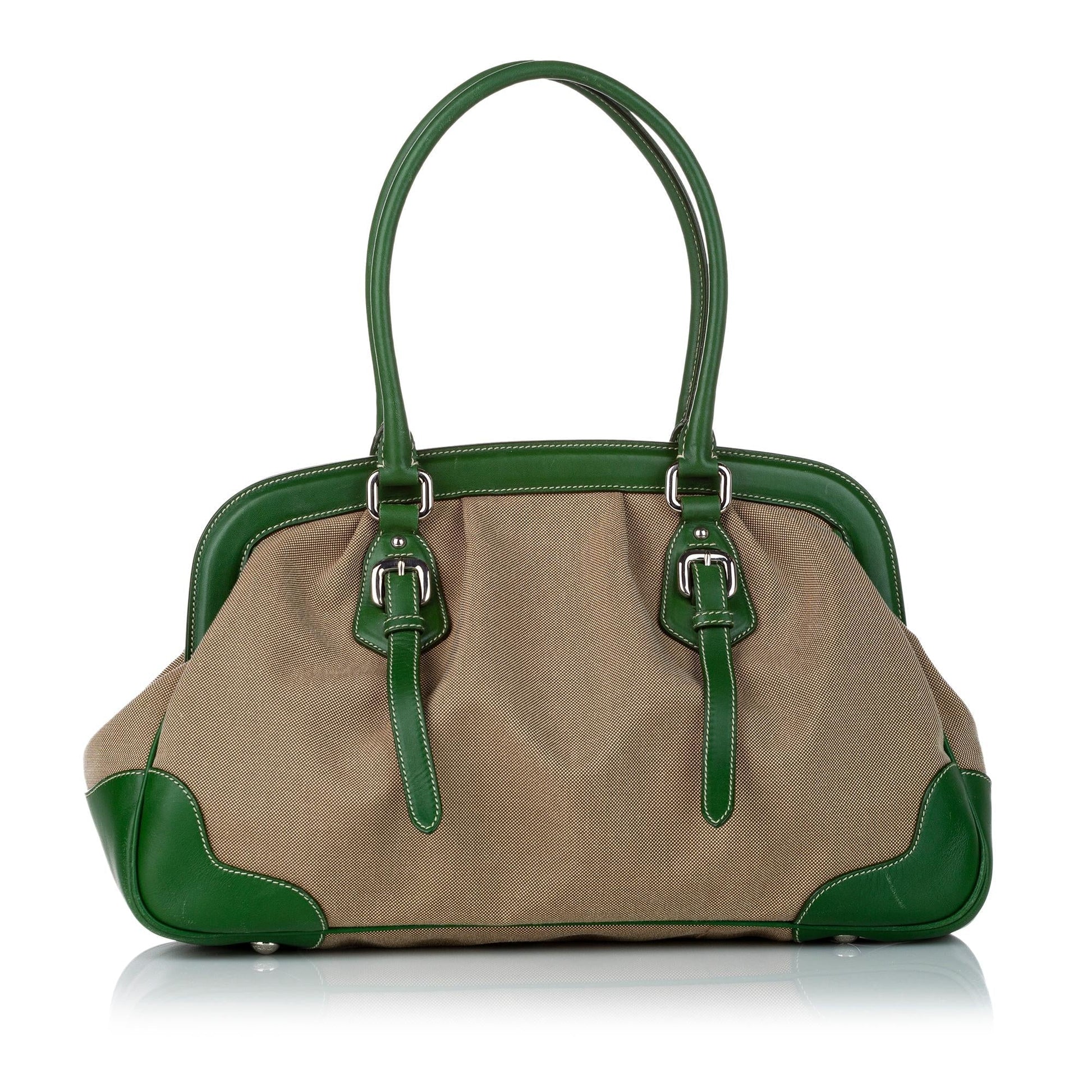 Prada Canapa Frame Handbag Shg Logo Satchel Bag Handbag Shg 30994