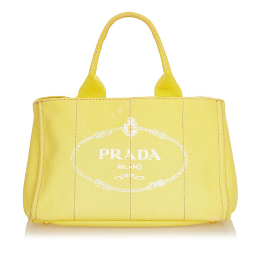 Prada Canapa Handbag Shg Logo Satchel Bag