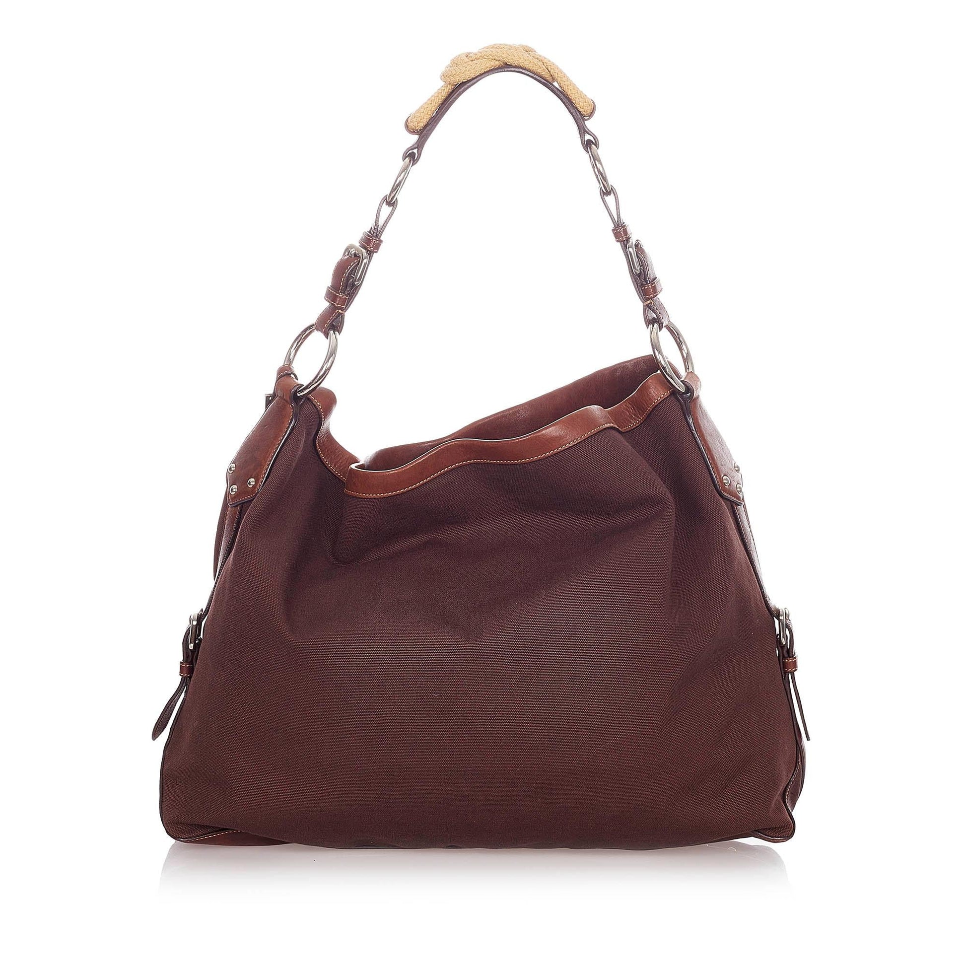 Prada Canapa Shoulder Bag Shg Nylon Logo
