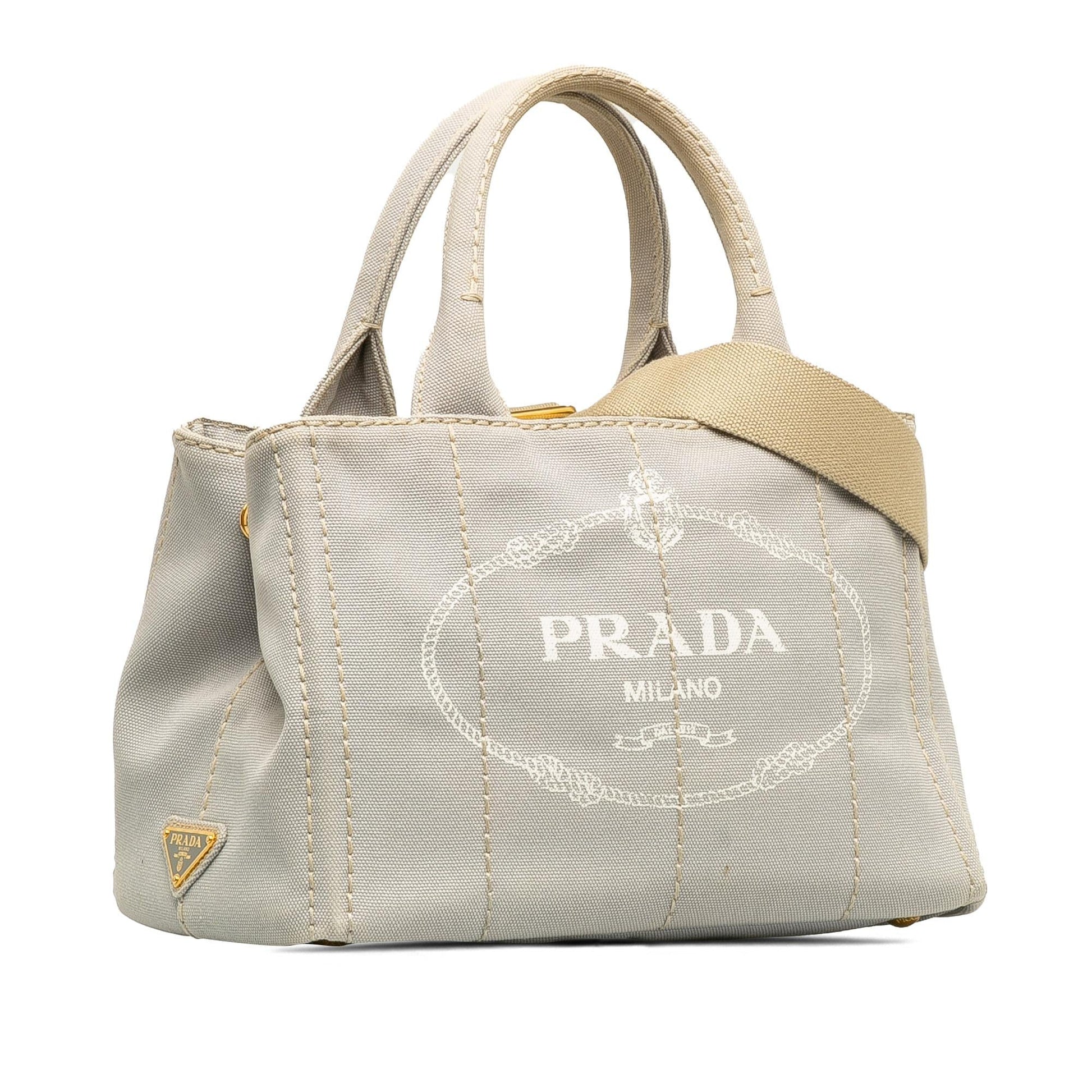 Prada Canapa Satchel Shg Iqn9Cg Logo Satchel Bag
