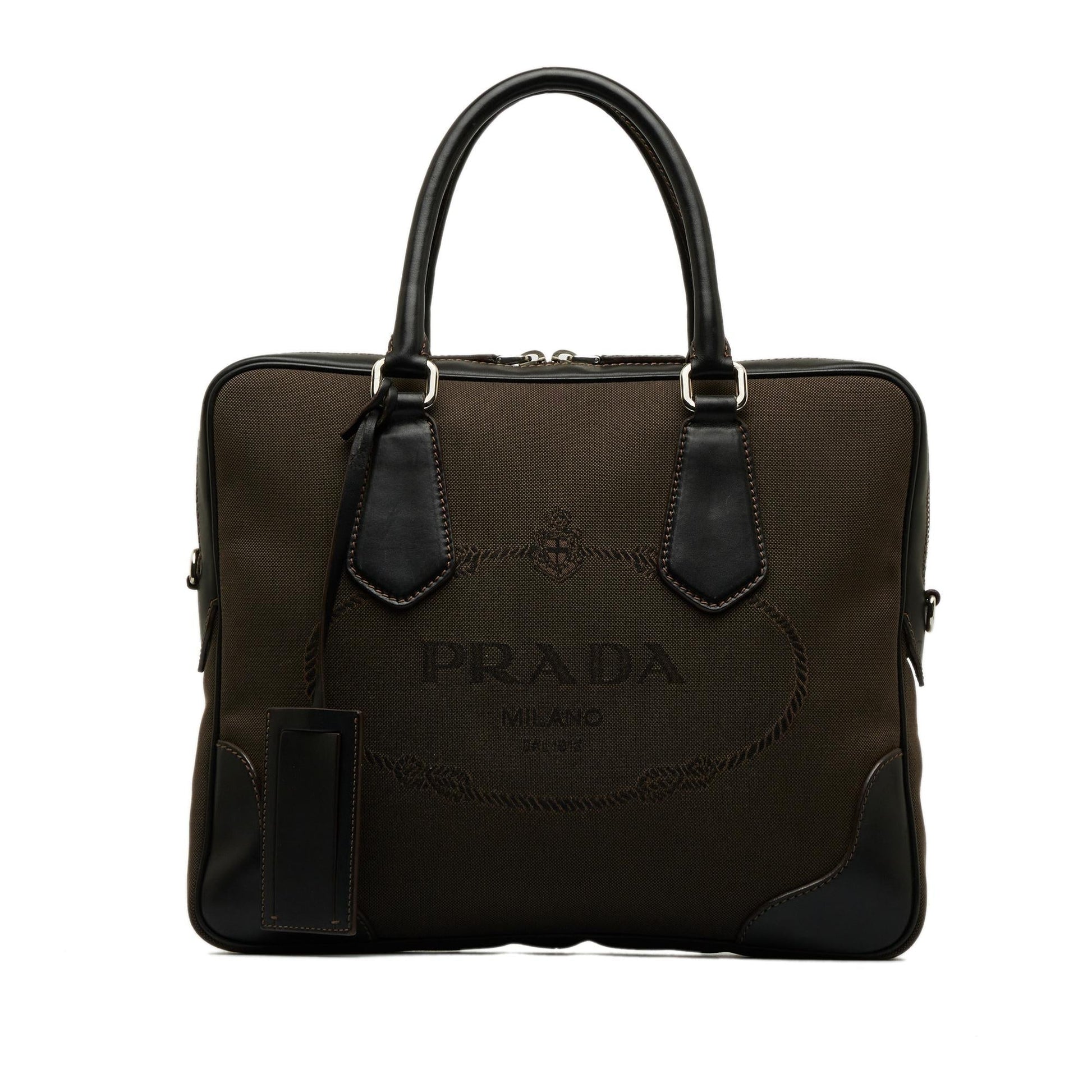 Prada Canapa Satchel Shg B8U3Kh Logo Satchel Bag