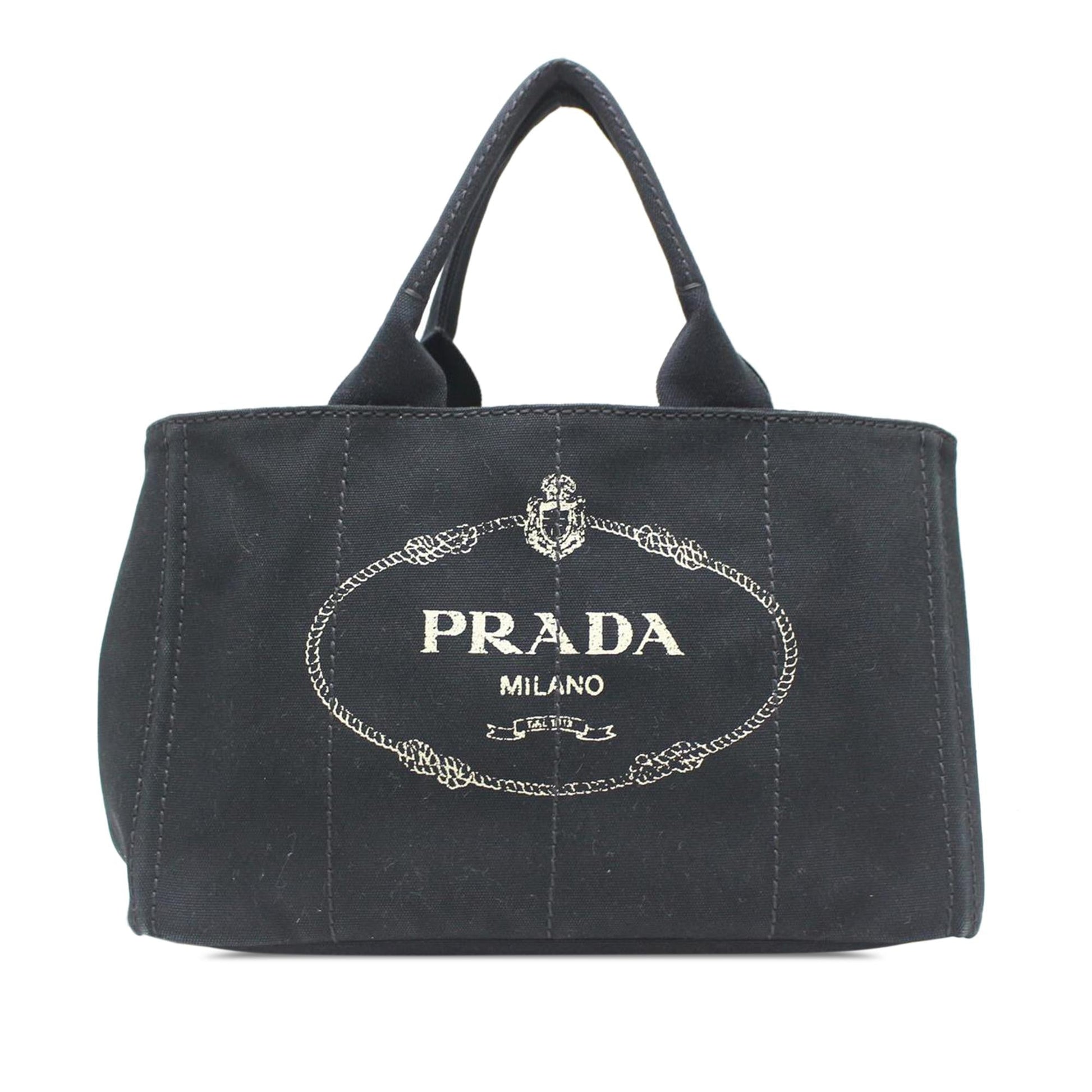 Prada Canapa Satchel Shg Atoqxh Logo Satchel Bag