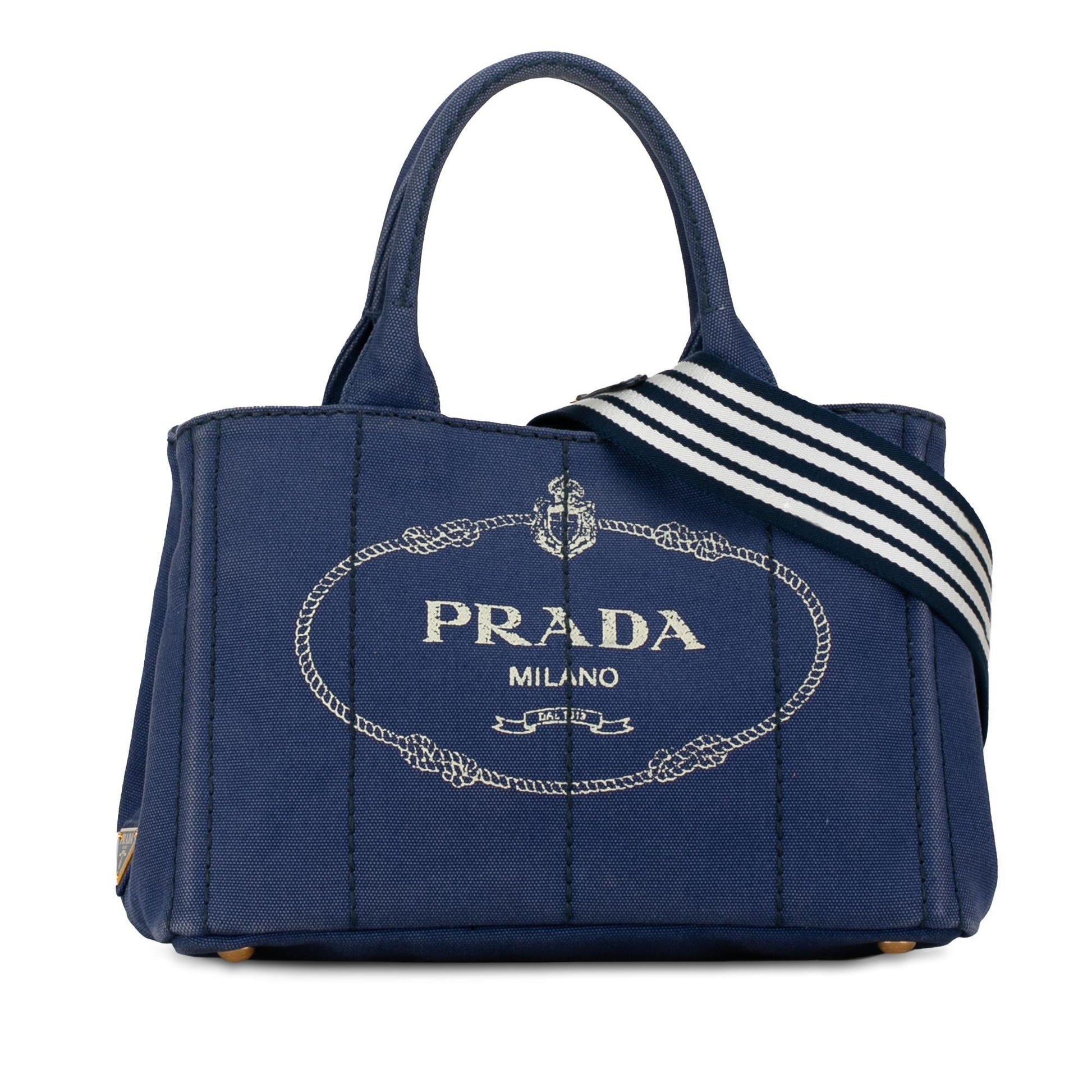 Prada Canapa Satchel Shg Iyk7Mk Logo Satchel Bag