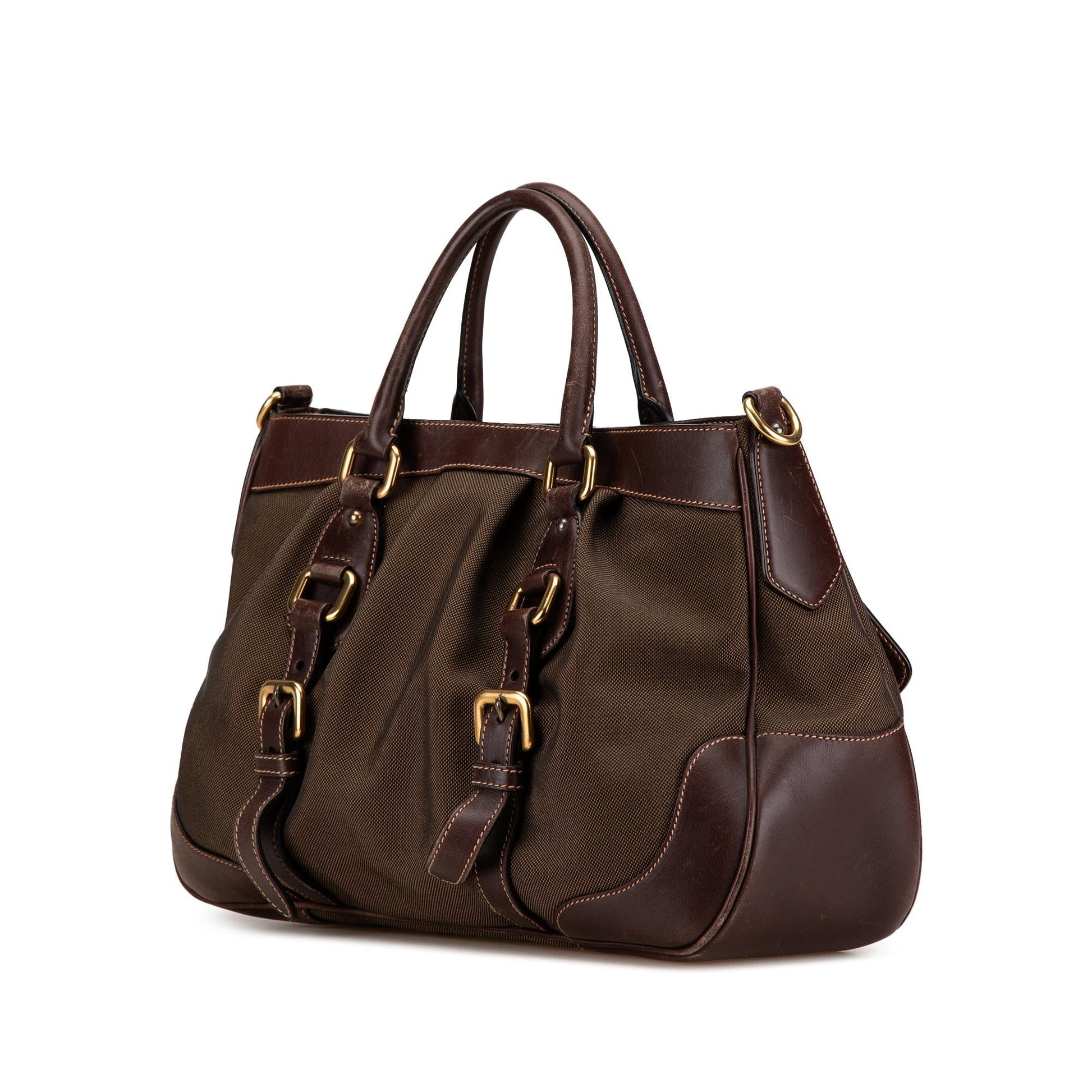 Prada Canapa Satchel Shg 21H9Gl Logo Satchel Bag