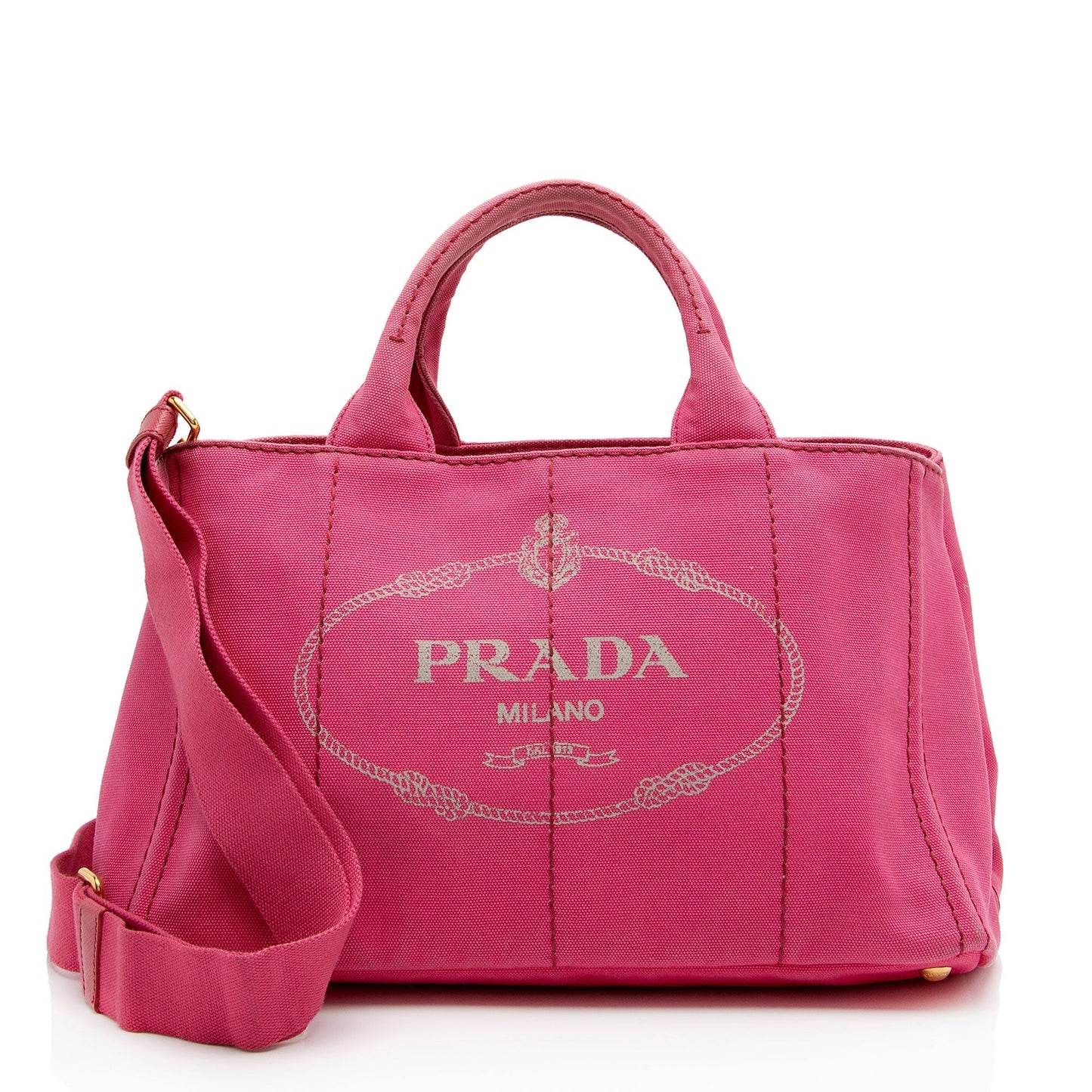 Prada Canapa Shopping Tote Shf Tjcwsj Logo Tote Bag