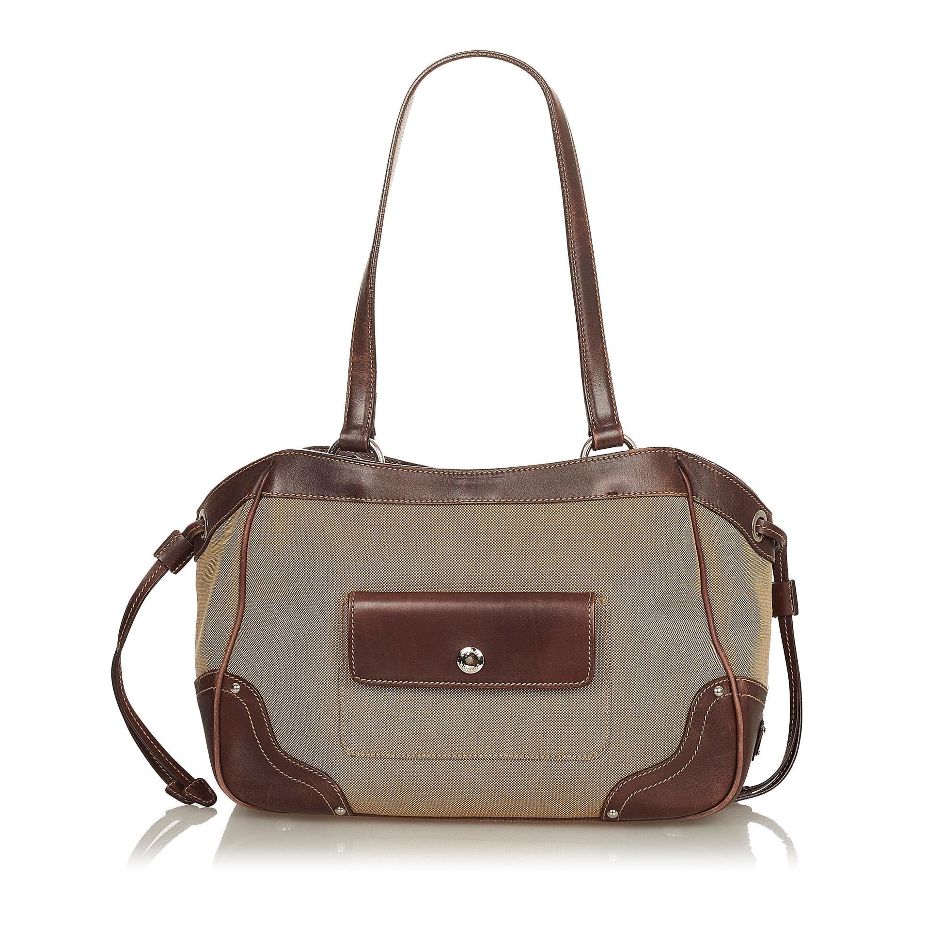 Prada Canapa Shoulder Bag Shg Logo
