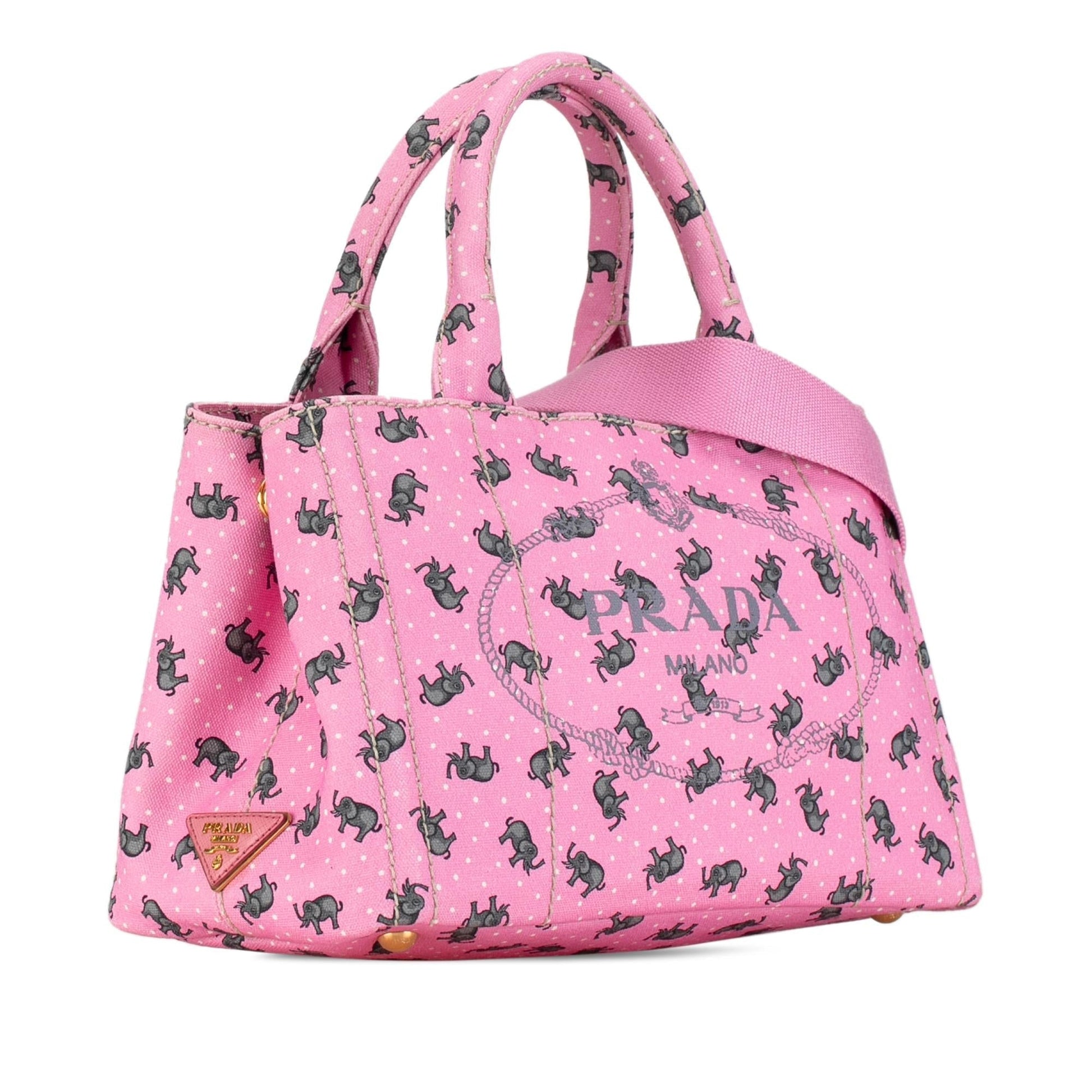 Prada Canapa St Elephant Satchel Shg Hjofd1 Logo Satchel Bag