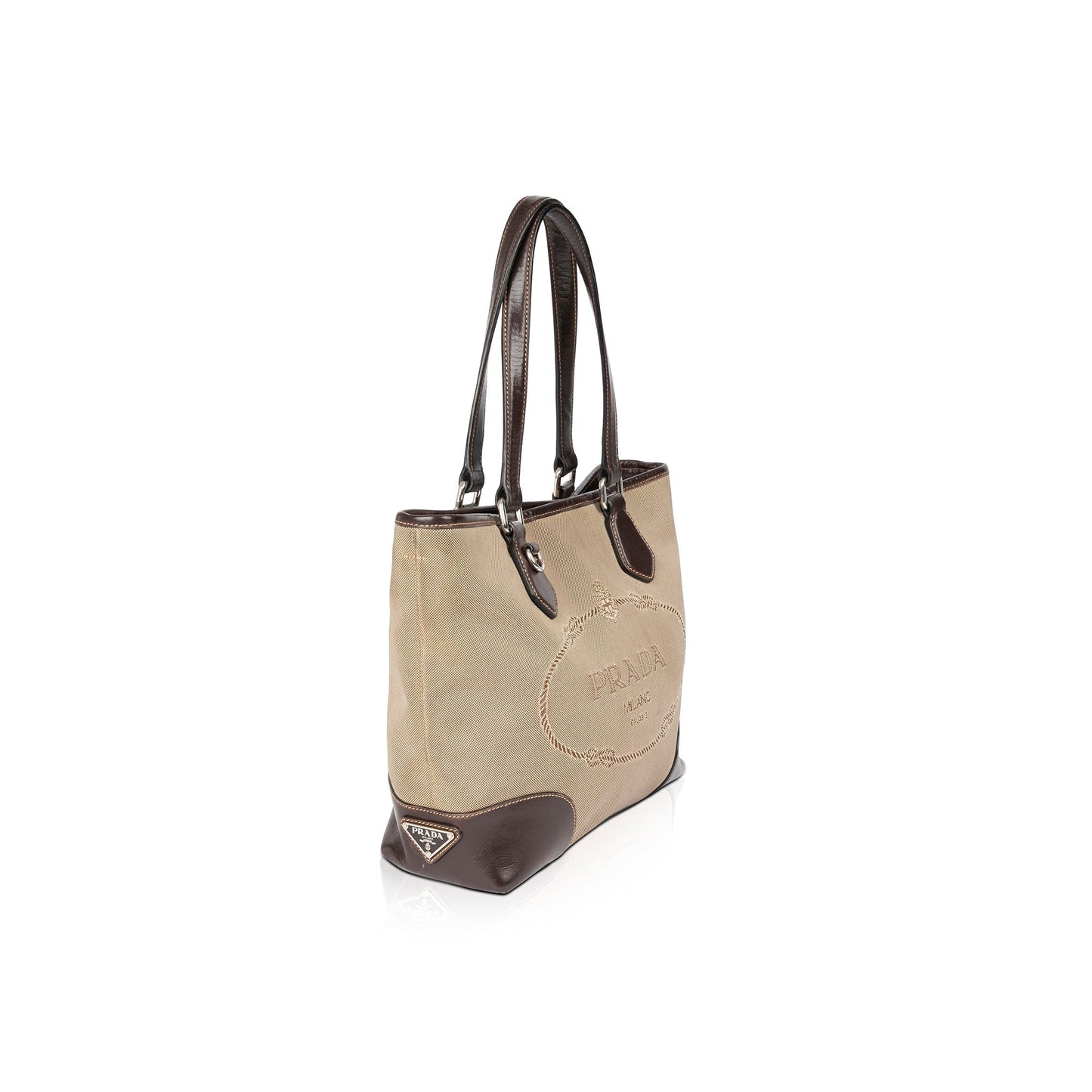 Prada Canapa Tote Handbag Logo Tote Bag