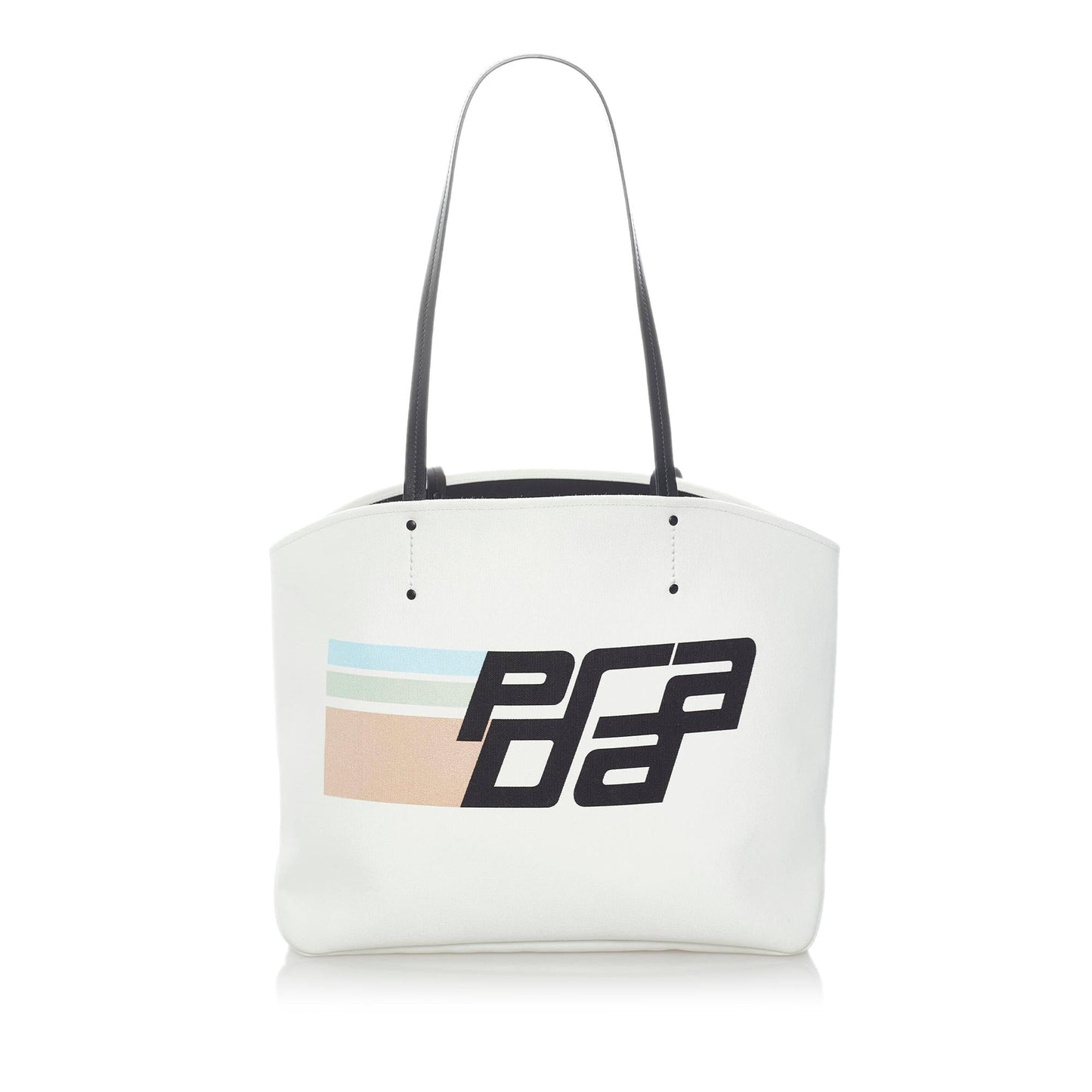 Prada Canapa Racing Shopping Tote Bag Shg Canvas Logo