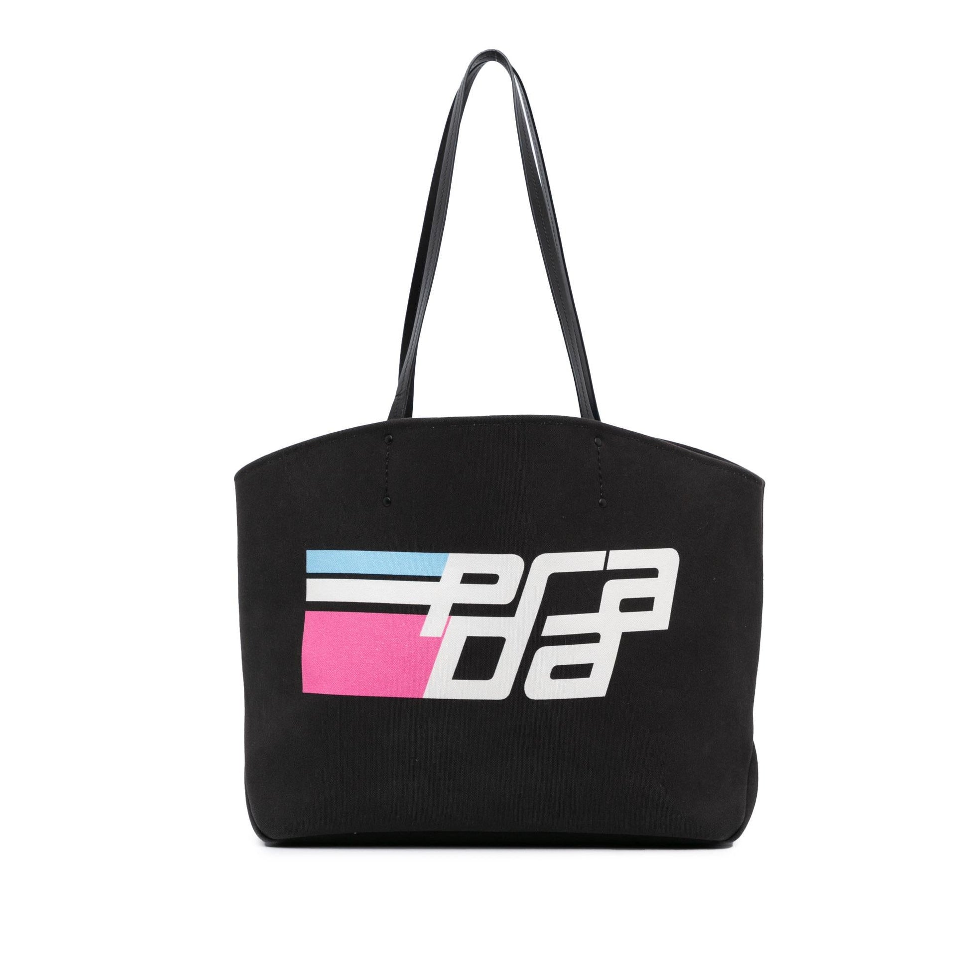 Prada Canapa Racing Shopping Tote Logo Tote Bag Logo Shopping Tote