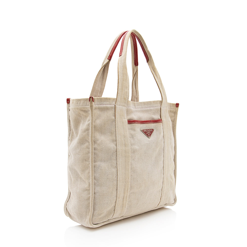 Prada Canapa Tote Shf Small Tote Bag