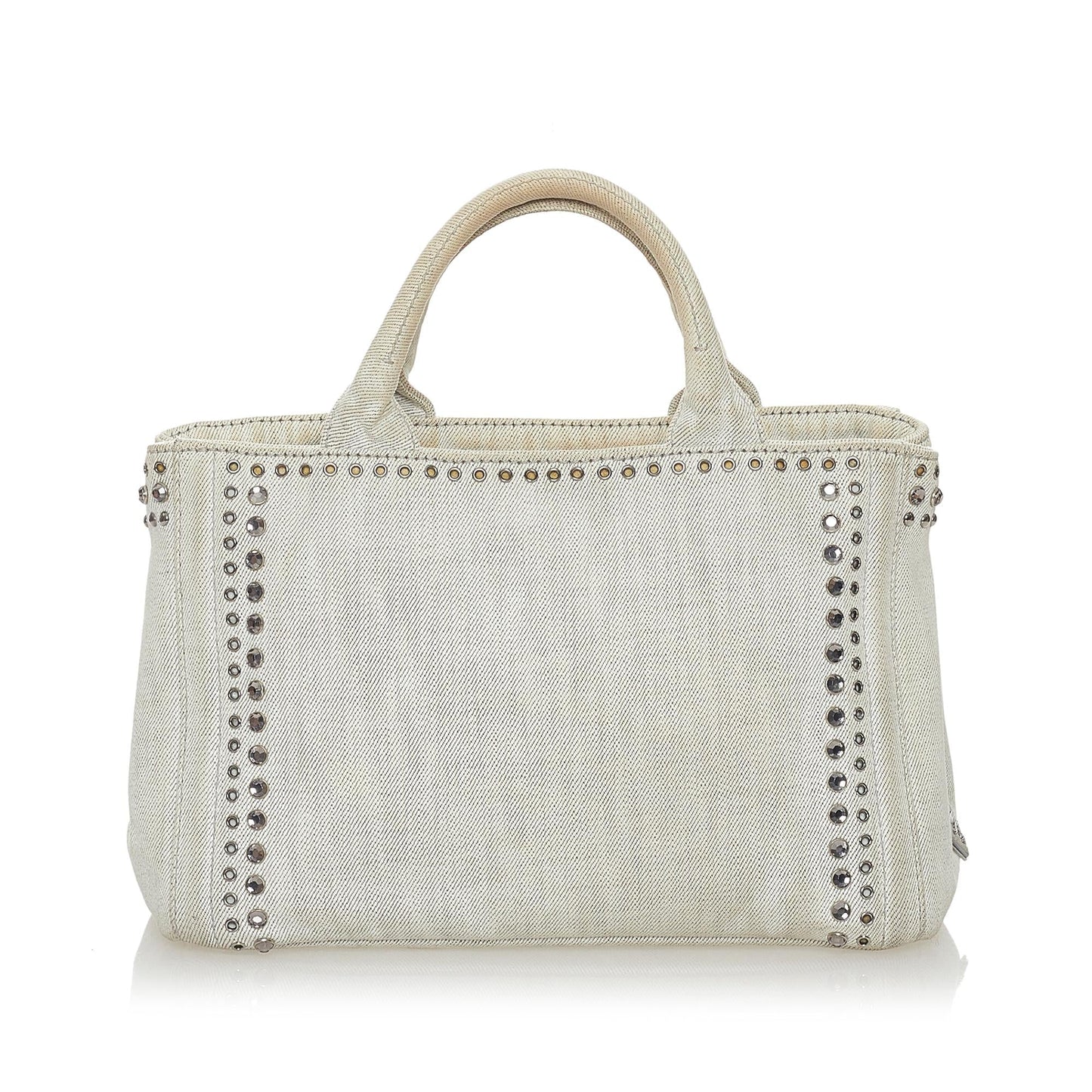 Prada Canapa Studded Satchel Shg Canvas Satchel Bag Satchel Shg 28076