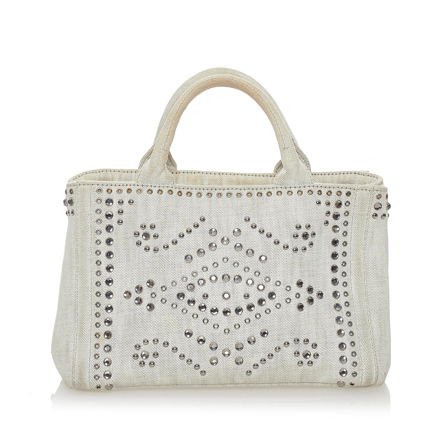 Prada Canapa Studded Satchel Shg Canvas Satchel Bag Satchel Shg 28076