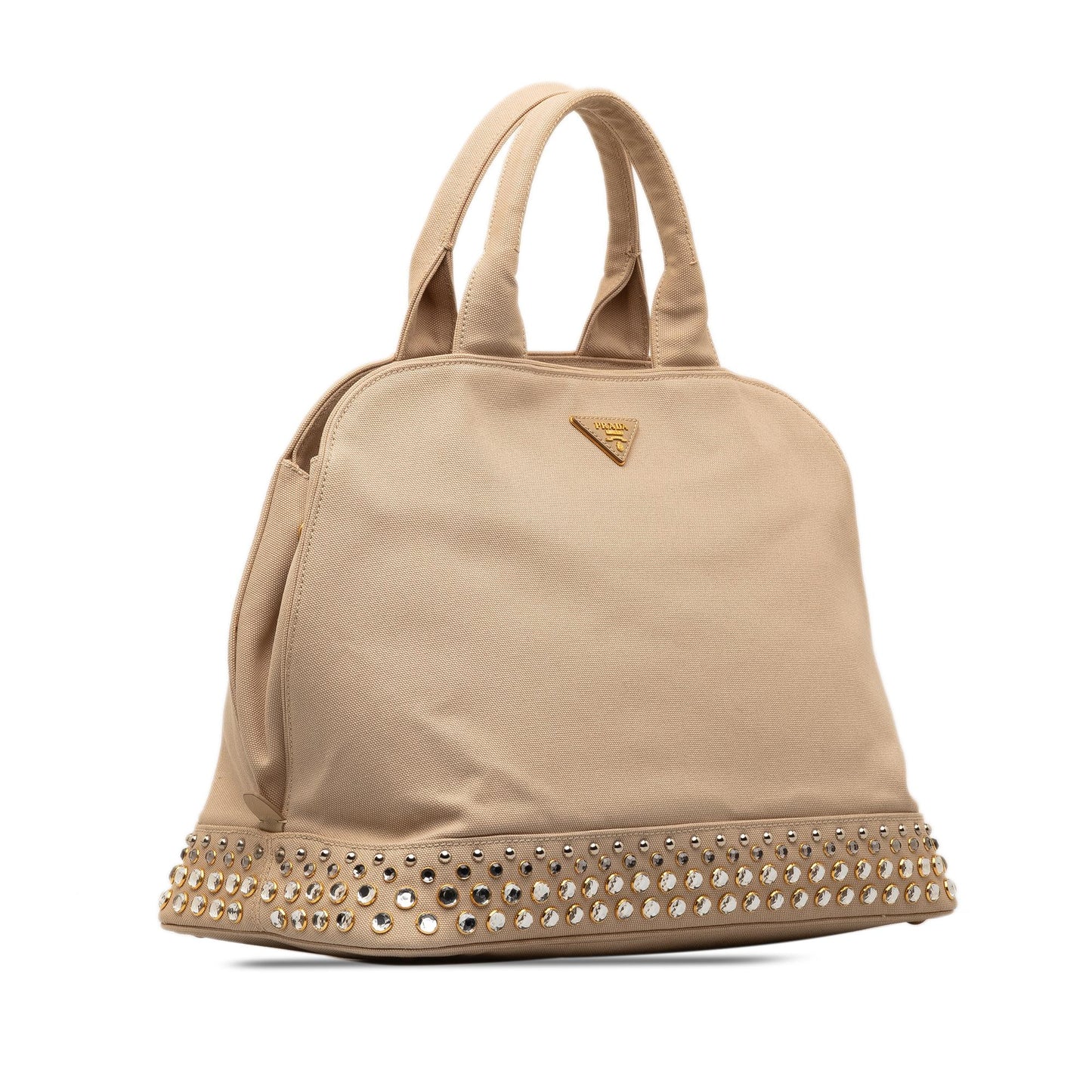 Prada Canapa Studded Dome Shopping Tote Tote Bag Tote Shg 6A5Qh2