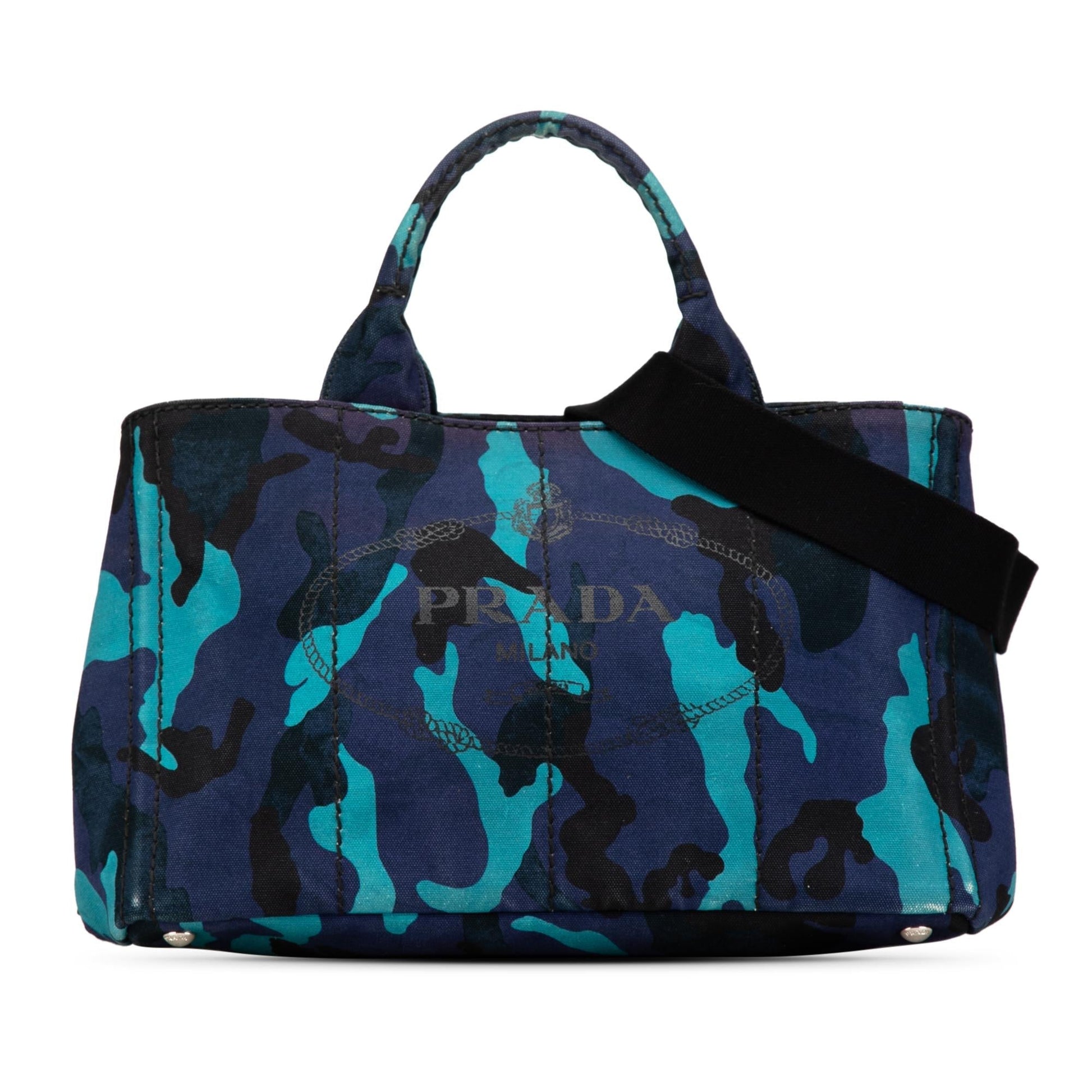 Prada Camouflage Canapa Satchel Canvas Logo Satchel Bag Logo Satchel 1